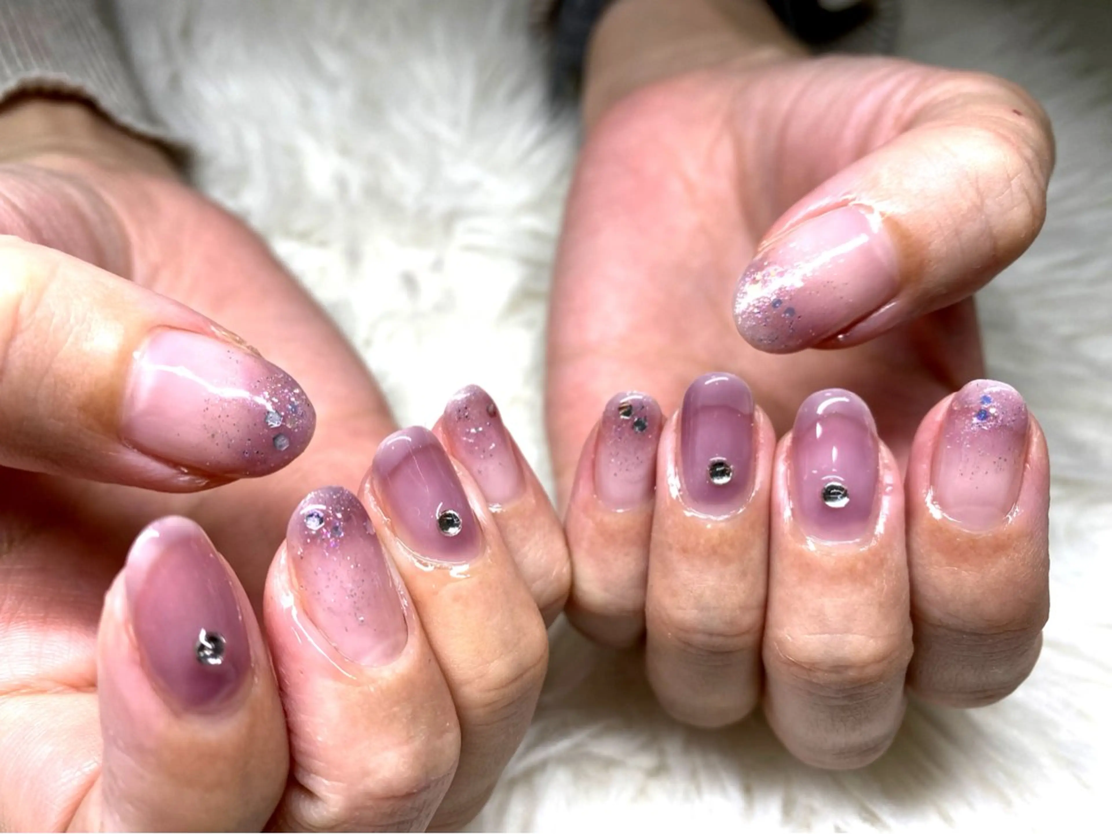 ネイル ラメ(グリッター) ストーンネイル ハンドネイル ViMORE あやのネイルデザイン