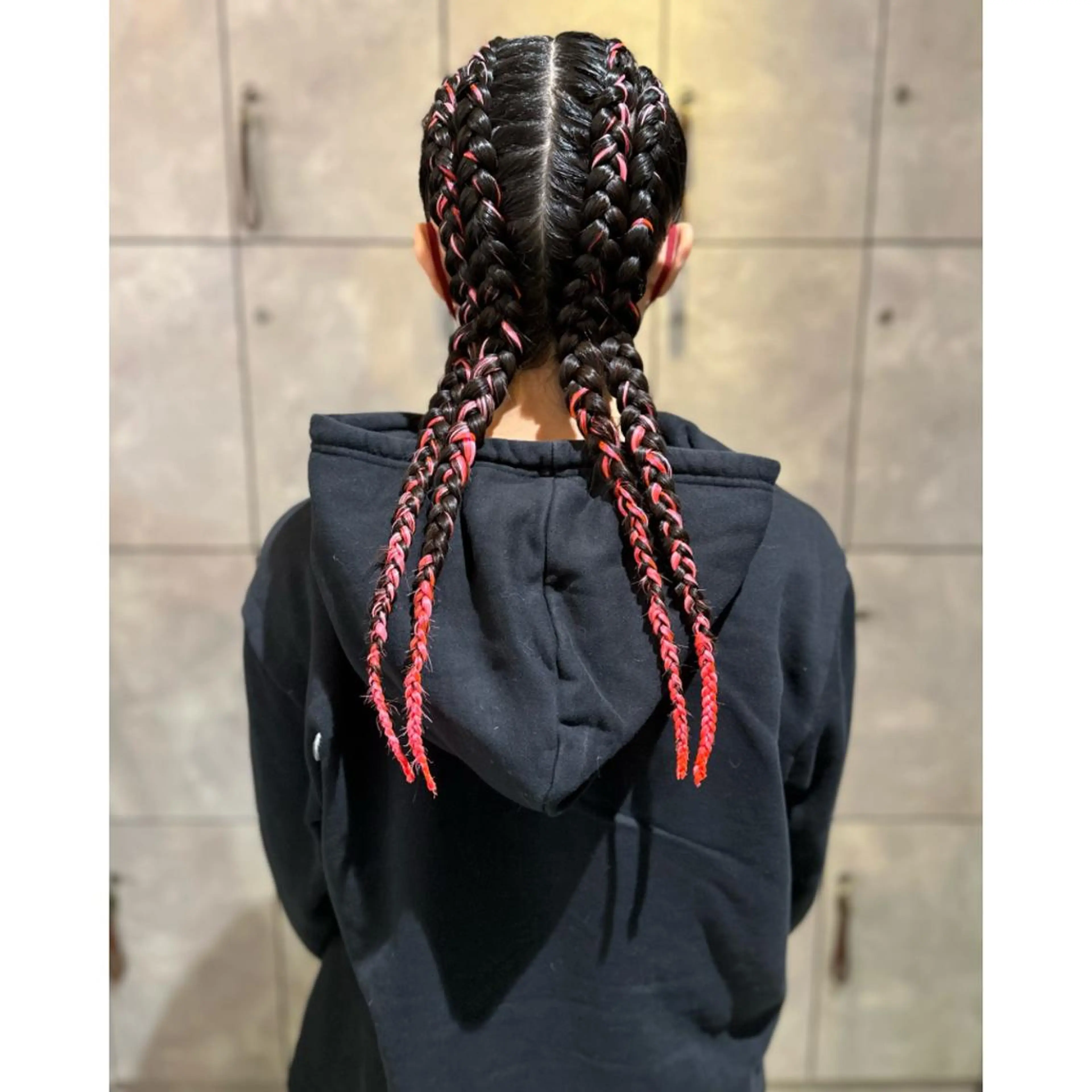 ロング カラー パーマ ヘアアレンジ メンズ キッズ 子どものヘアアレンジ エクステ ヘアセット BRAIDS💎愛子 大人ハイライト💎のヘアスタイル