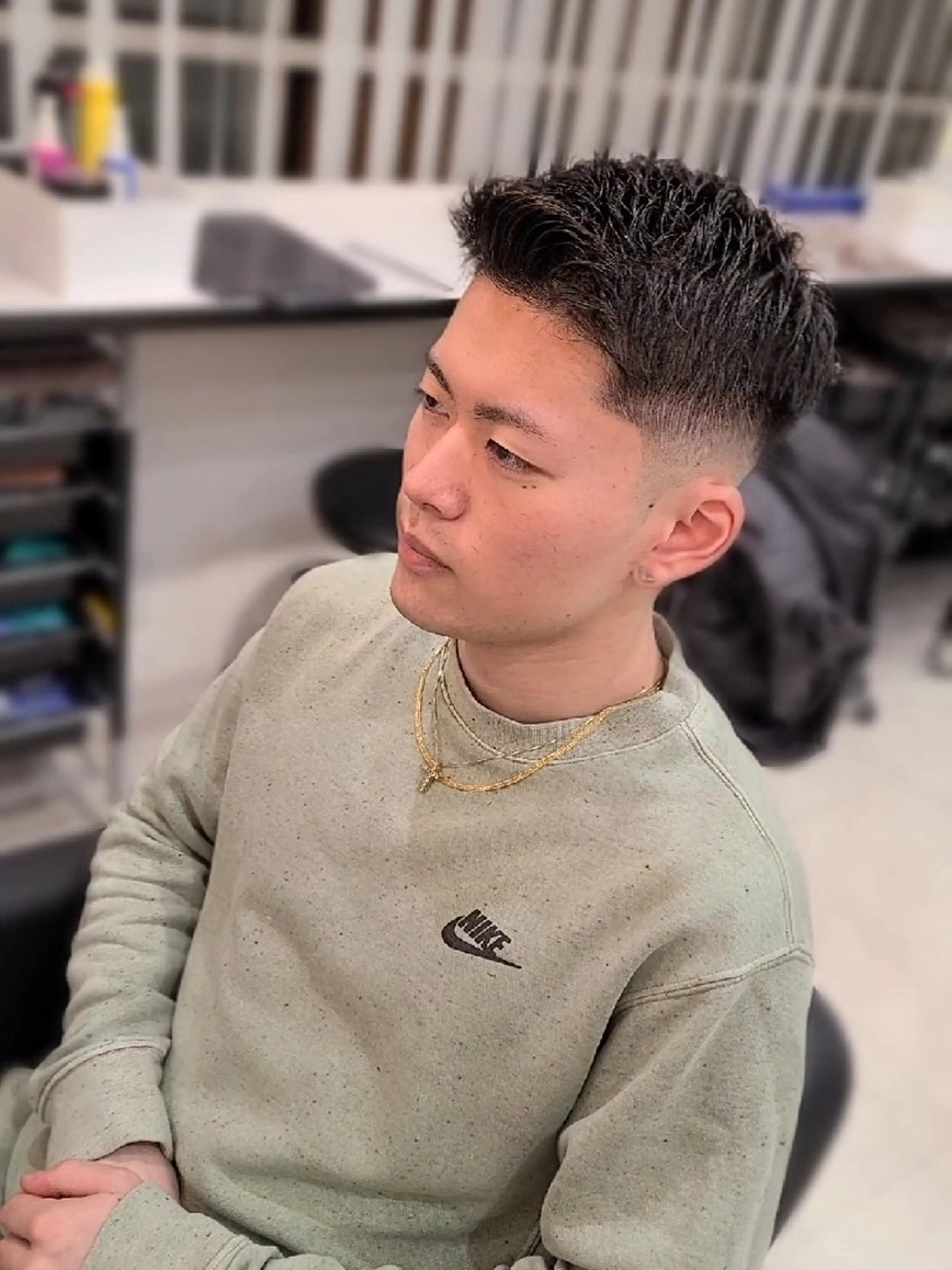 メンズ フェードカット メンズメッシュ カット ヘアセット Lapis 名古屋駅前店所属・LEN名古屋/パーマ 海外ヘア/メンズ特化のヘアスタイル