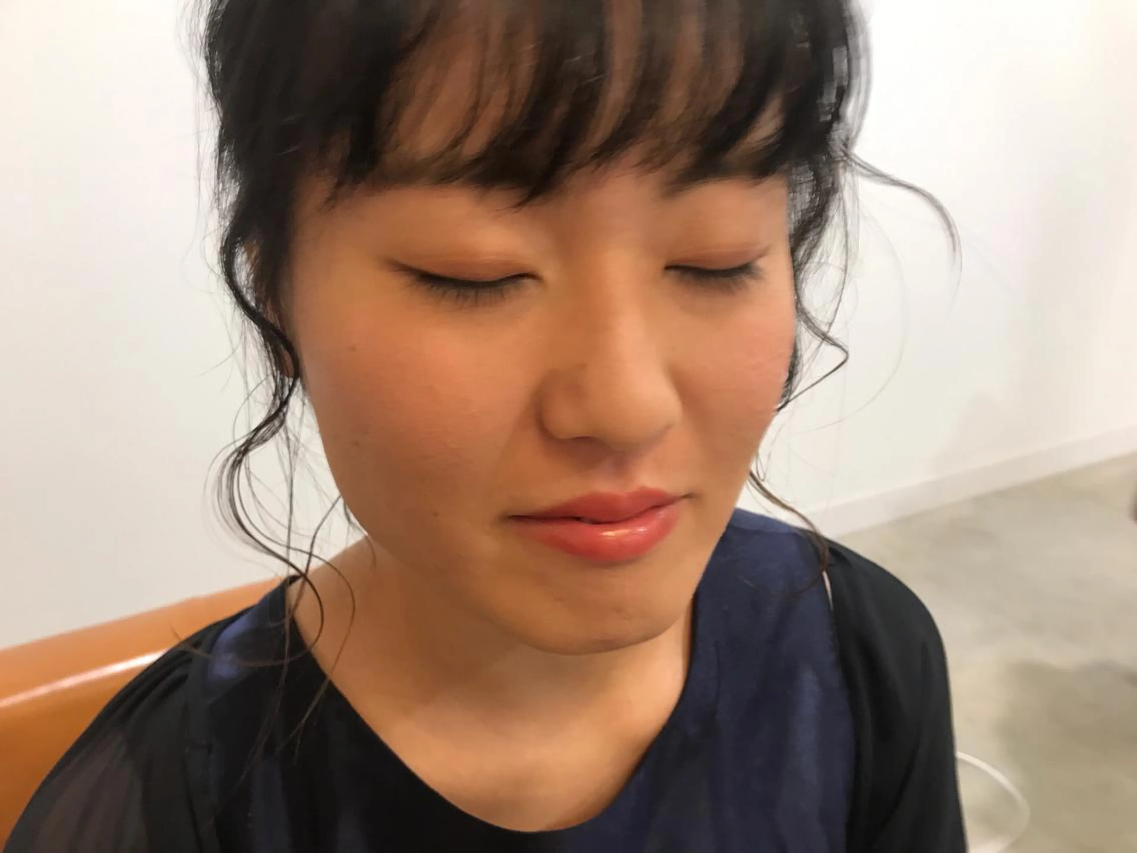 ヘアアレンジ 暖色カラー🍊 ボブ🌿顔周りcutのヘアスタイル