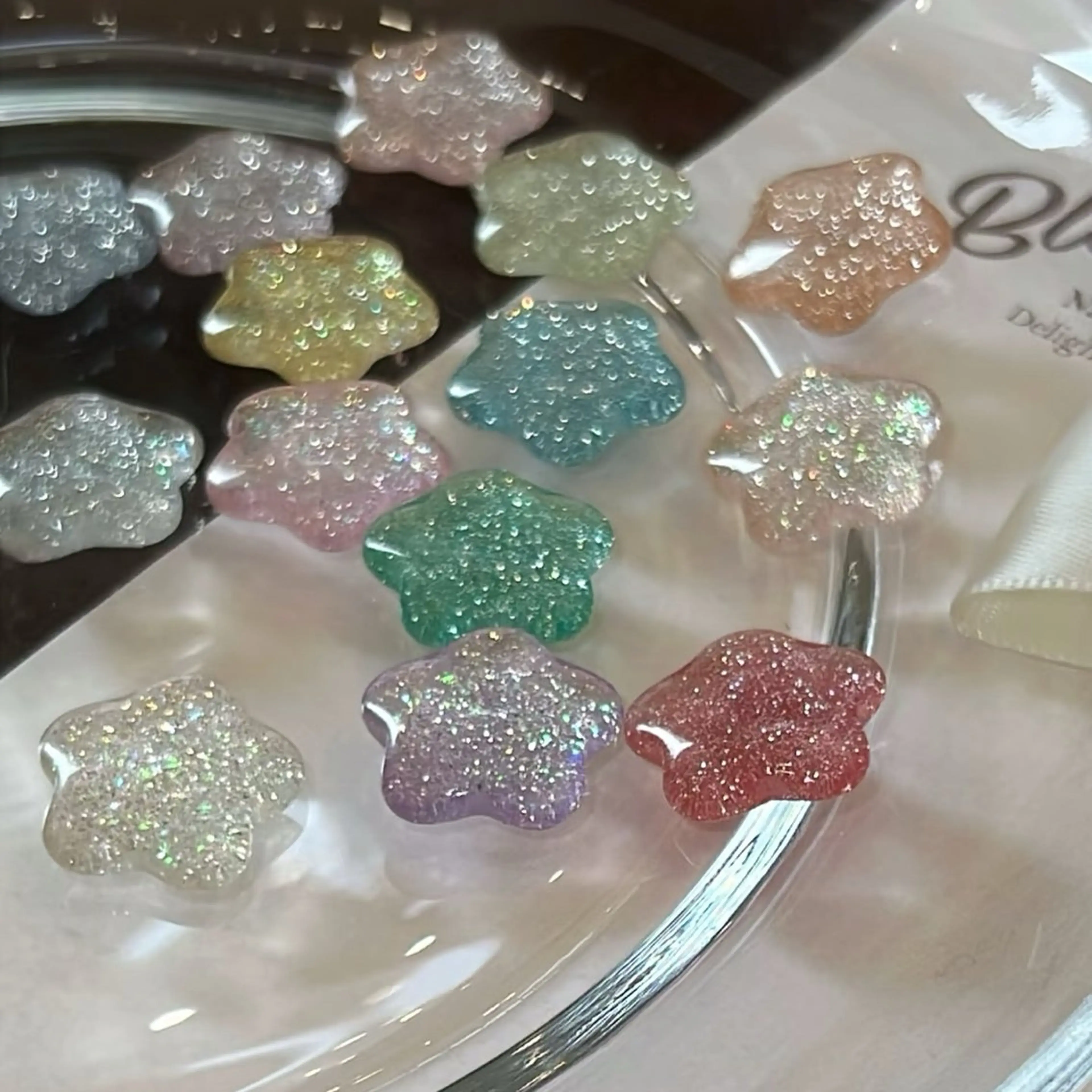 夏限定　水光グリッターネイル　　5500円の写真