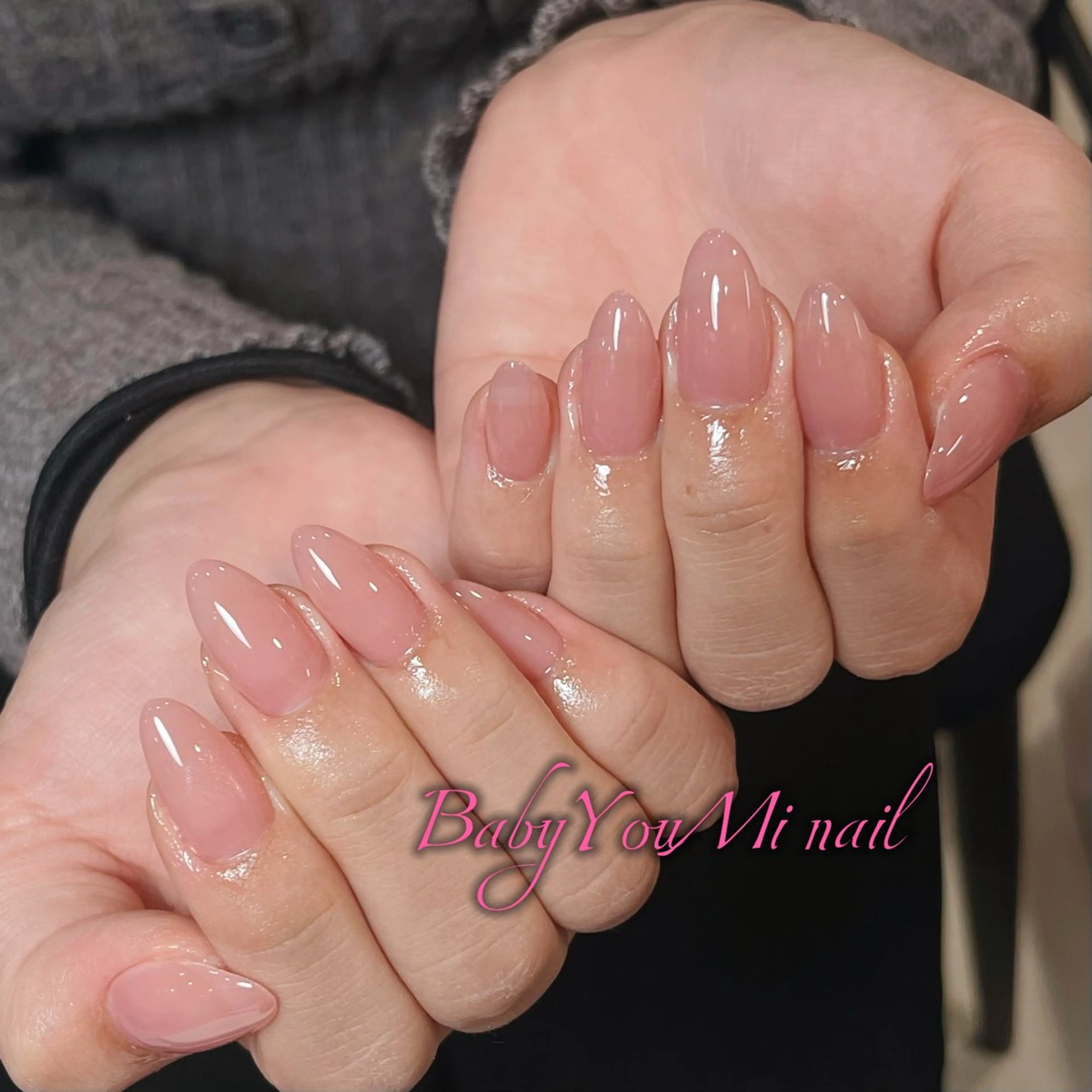 ネイル オーロラネイル フラワーネイル フットネイル フレンチネイル ジェルネイル ハンドネイル BabyYouMi ねねのネイルデザイン