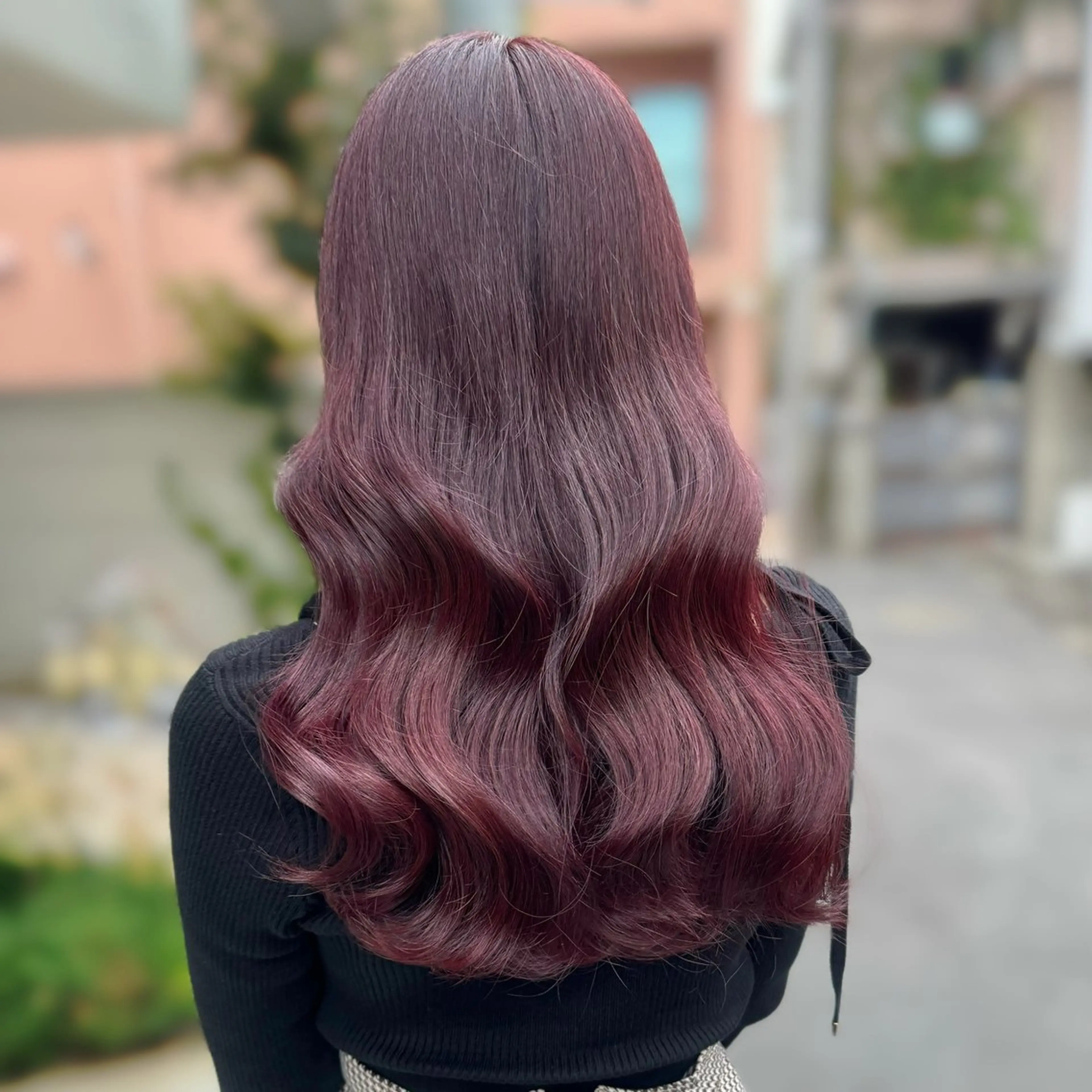 ロング カラー ブリーチ ラベンダーカラー ブリーチなしカラー ピンクカラー ピンクラベンダー カット ヘアカラー トリートメント kana ブリーチなしカラー✨のヘアスタイル