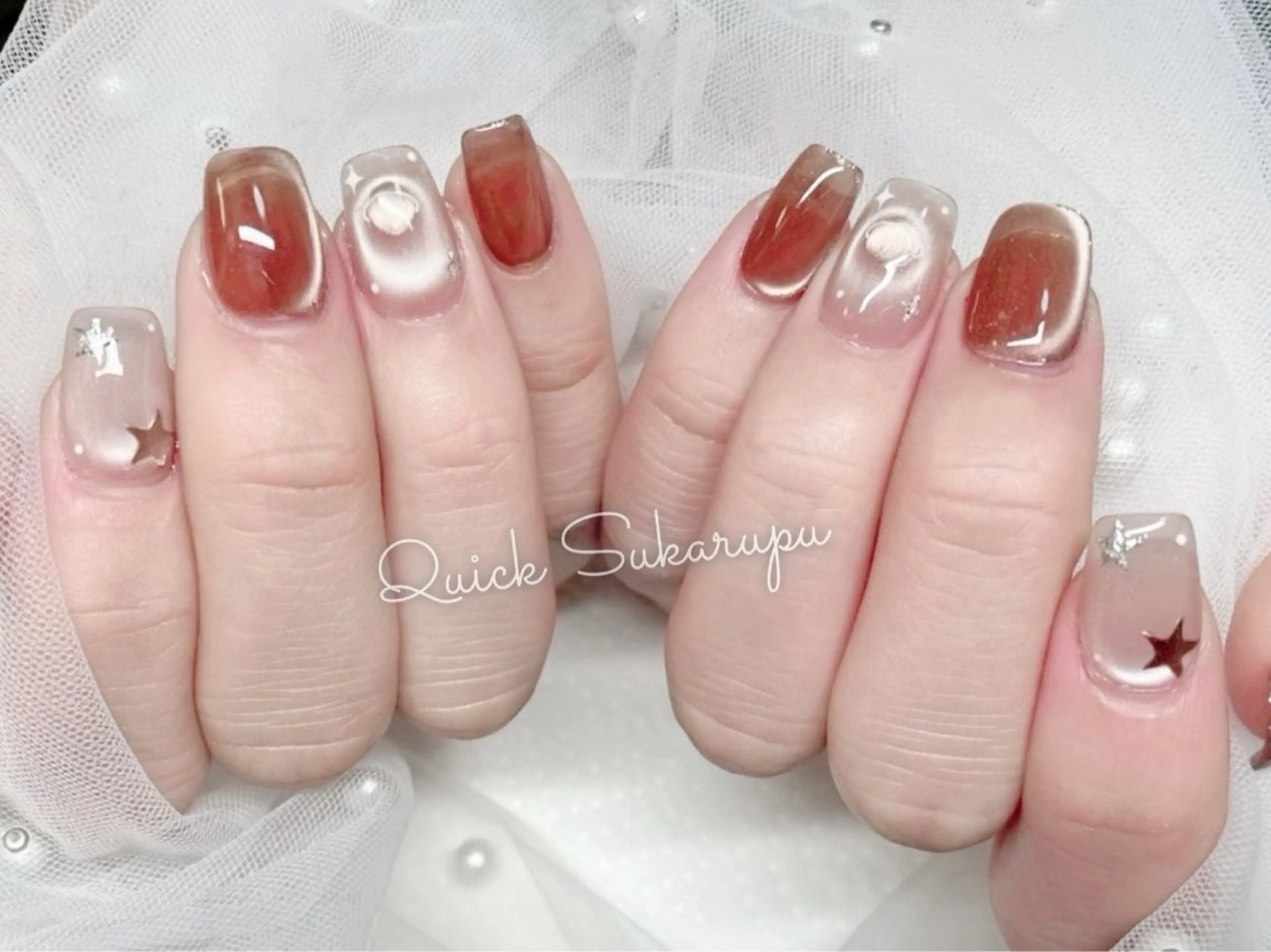 ショート ハンドネイル Quick Sukarupu 高田馬場店所属・Quick Sukarupuのネイルデザイン