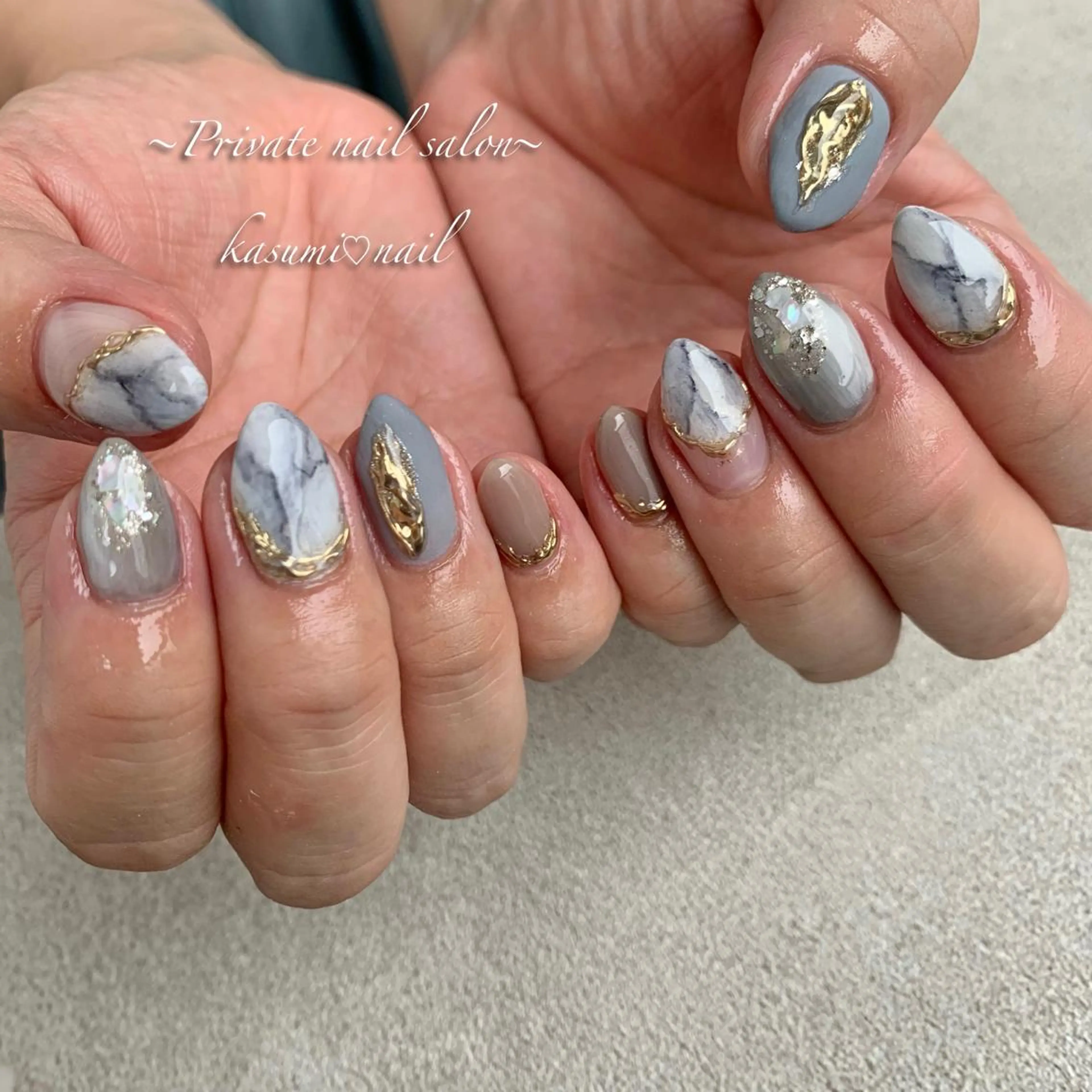 ネイル ラメ(グリッター) マグネットネイル ミラーネイル ニュアンスネイル 冬ネイル KASUMI♡ Nailのネイルデザイン