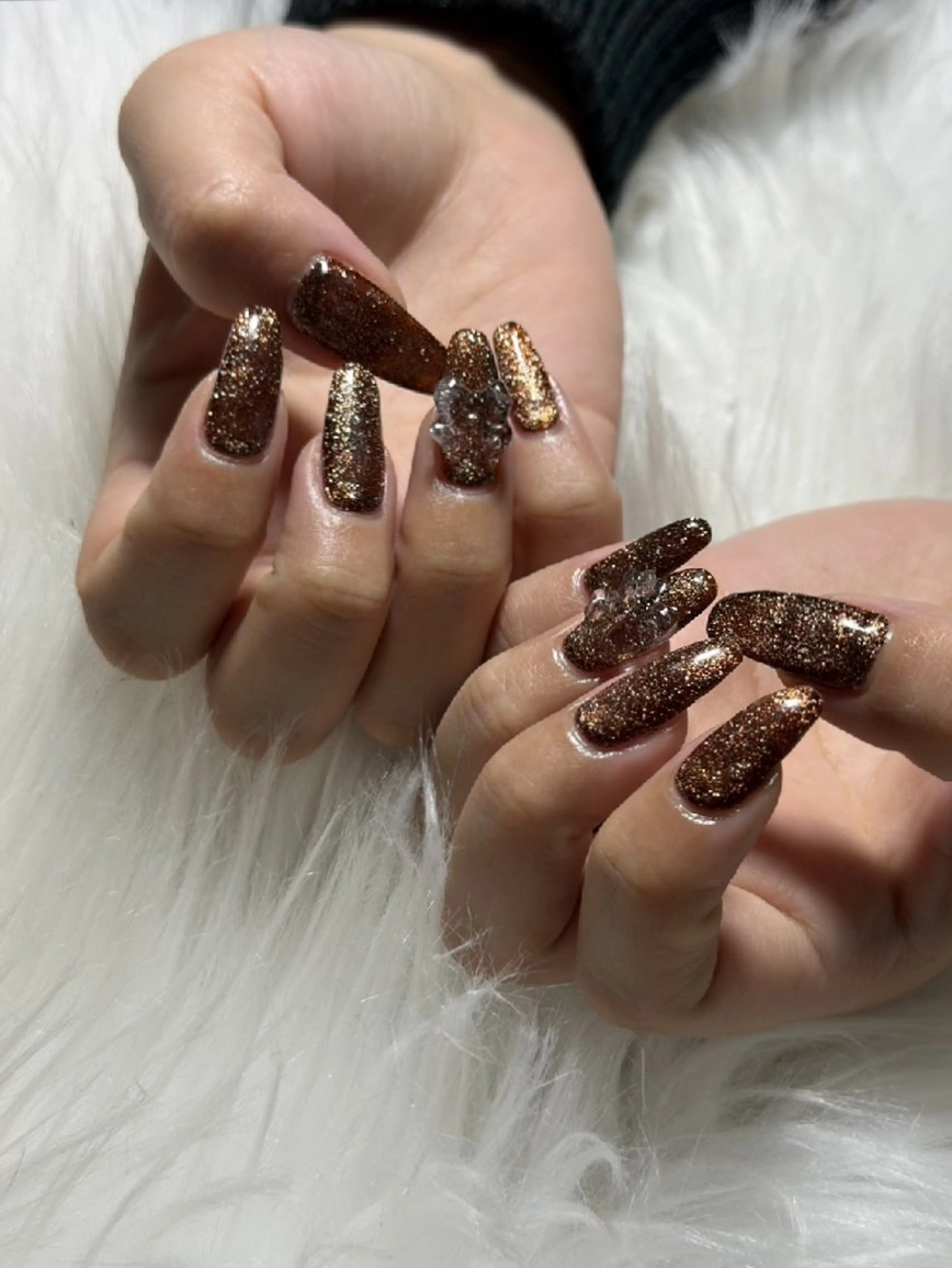 ネイル リボン ハンドネイル Sunny Flower Nail所属・maeda  yunaのネイルデザイン