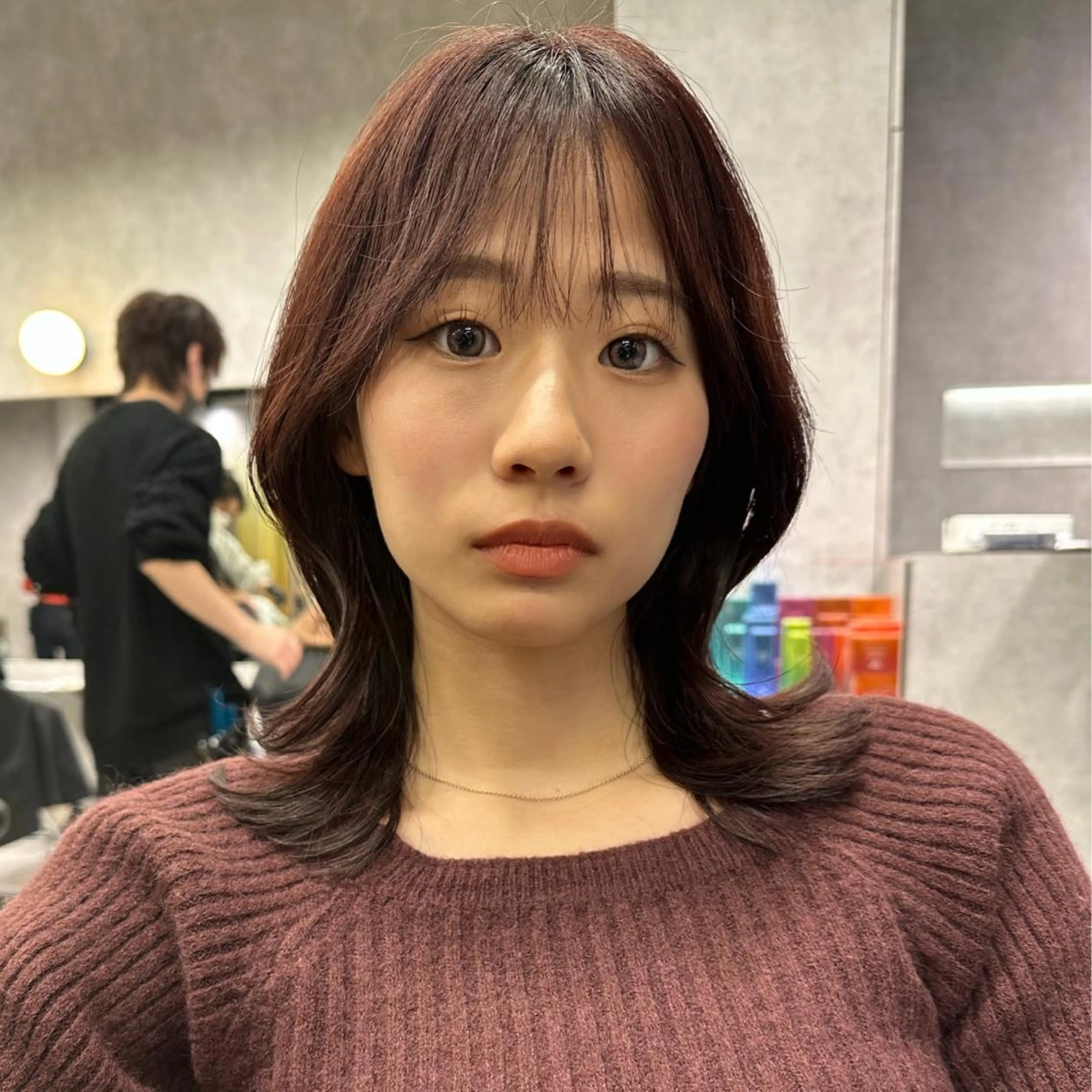 ミディアム カラー 韓国風ヘア fullbloom hair&spa所属・DAIKIベージュ 🍂レイヤーカットのヘアスタイル