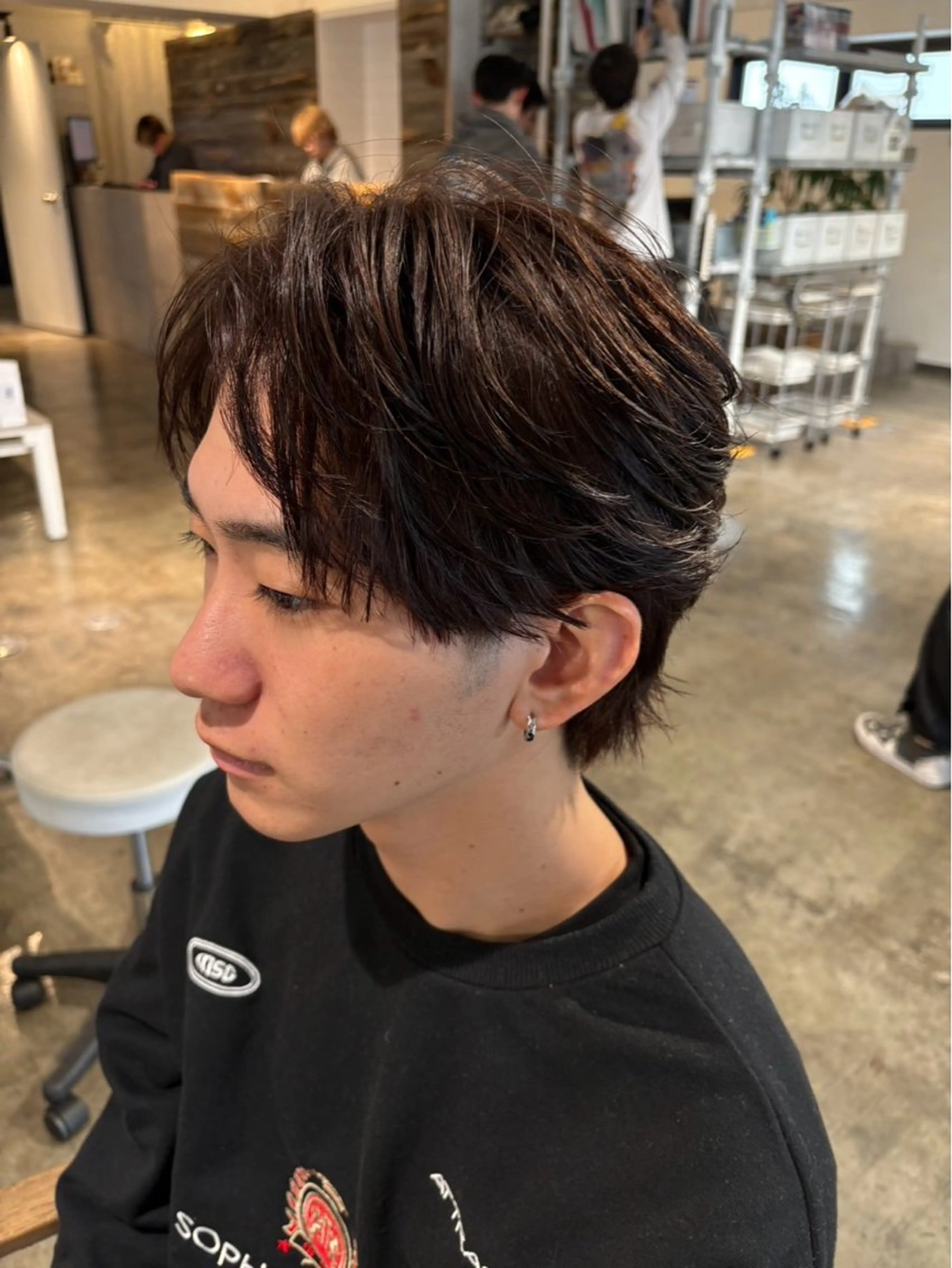 🧞♂️【メンズ限定】🧞♂️ブリーチなしワンカラー+無料トリートメント+ヘアセットの写真