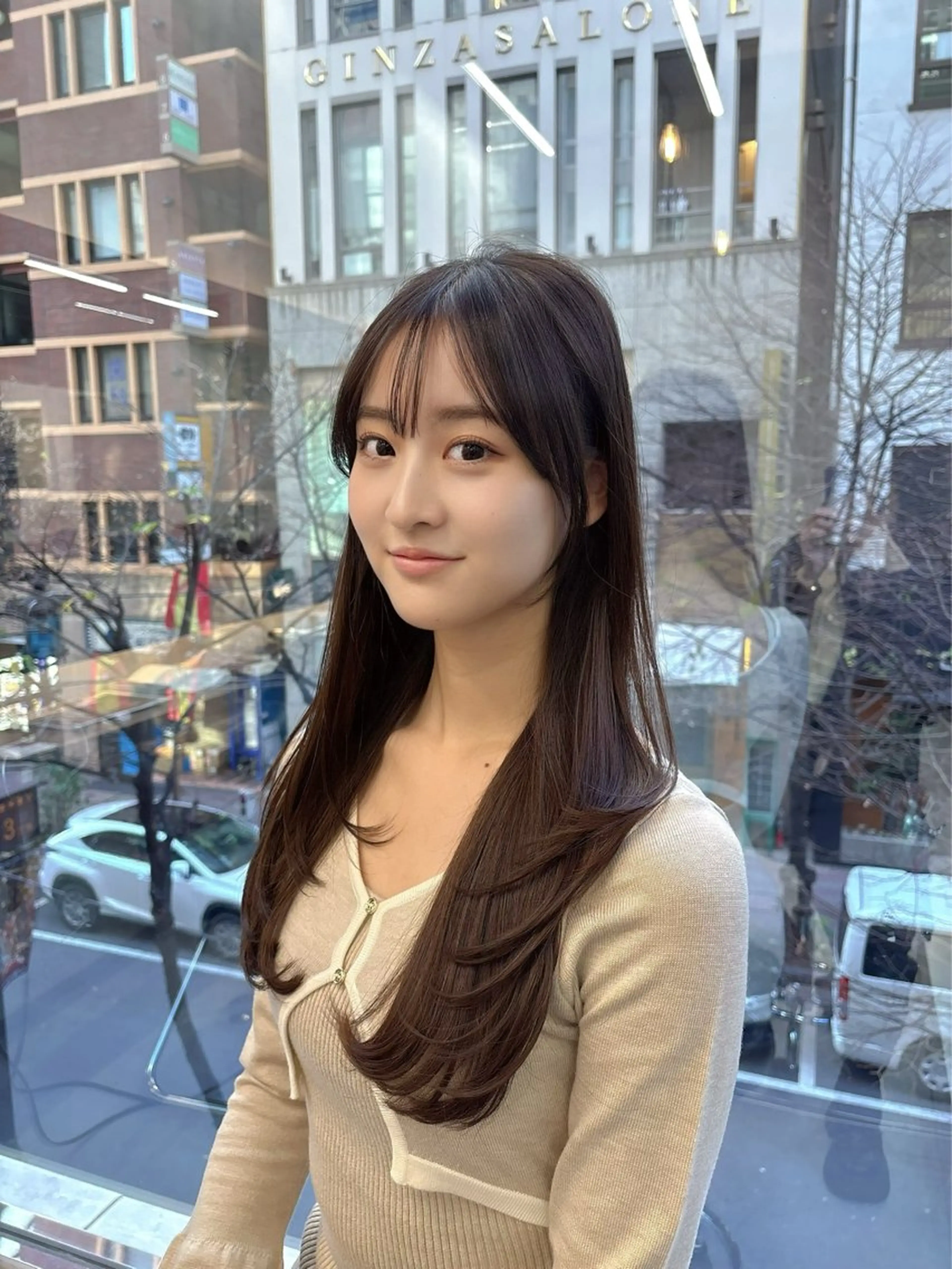 ロング カット ヘアカラー トリートメント 銀座/レイヤー 🌷nonoka🌷のヘアスタイル