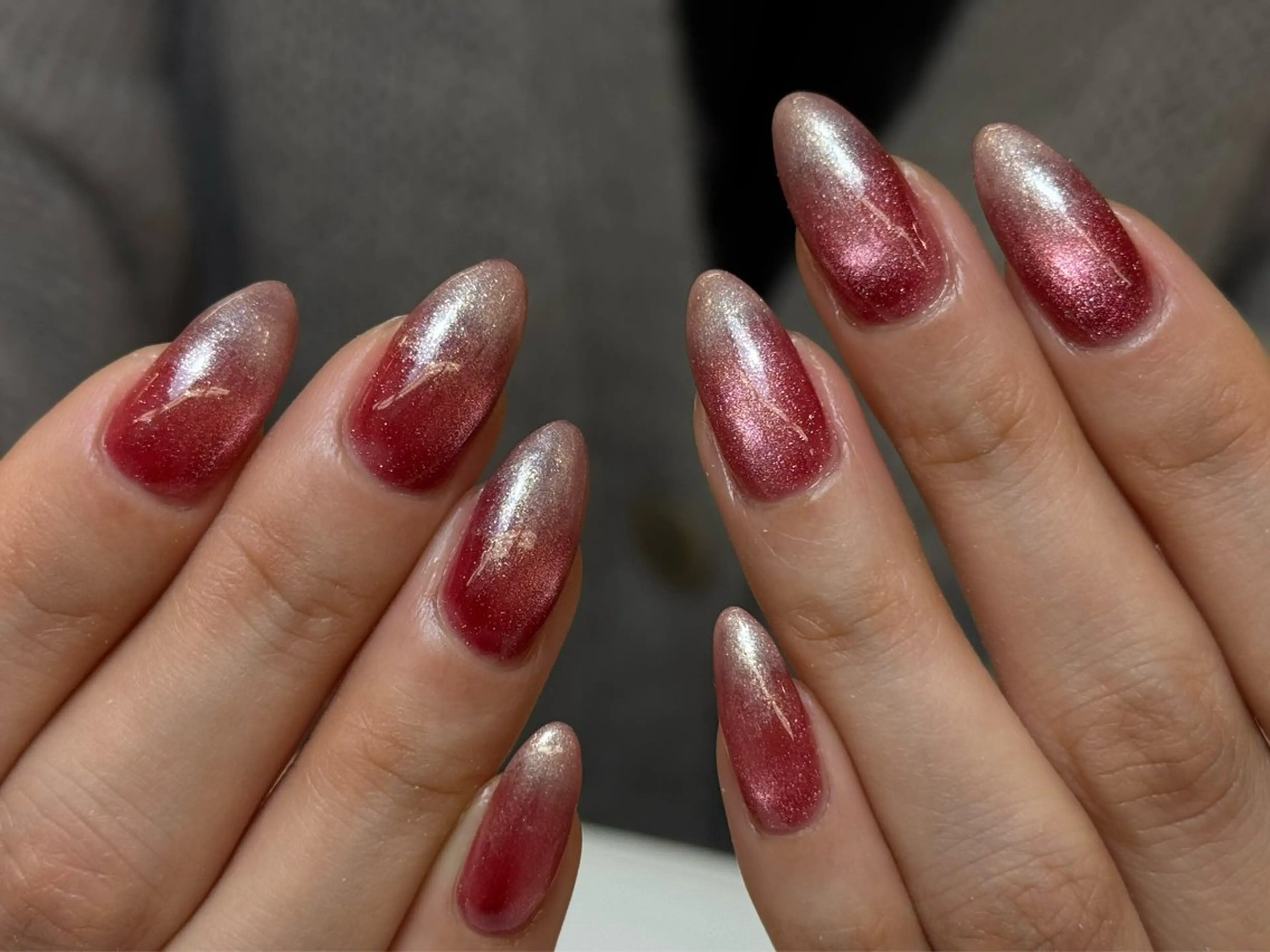 ネイル チークネイル フレンチネイル 韓国ネイル マグネットネイル 持ち込み ハンドネイル Hi nail🎀 池袋kozueのネイルデザイン