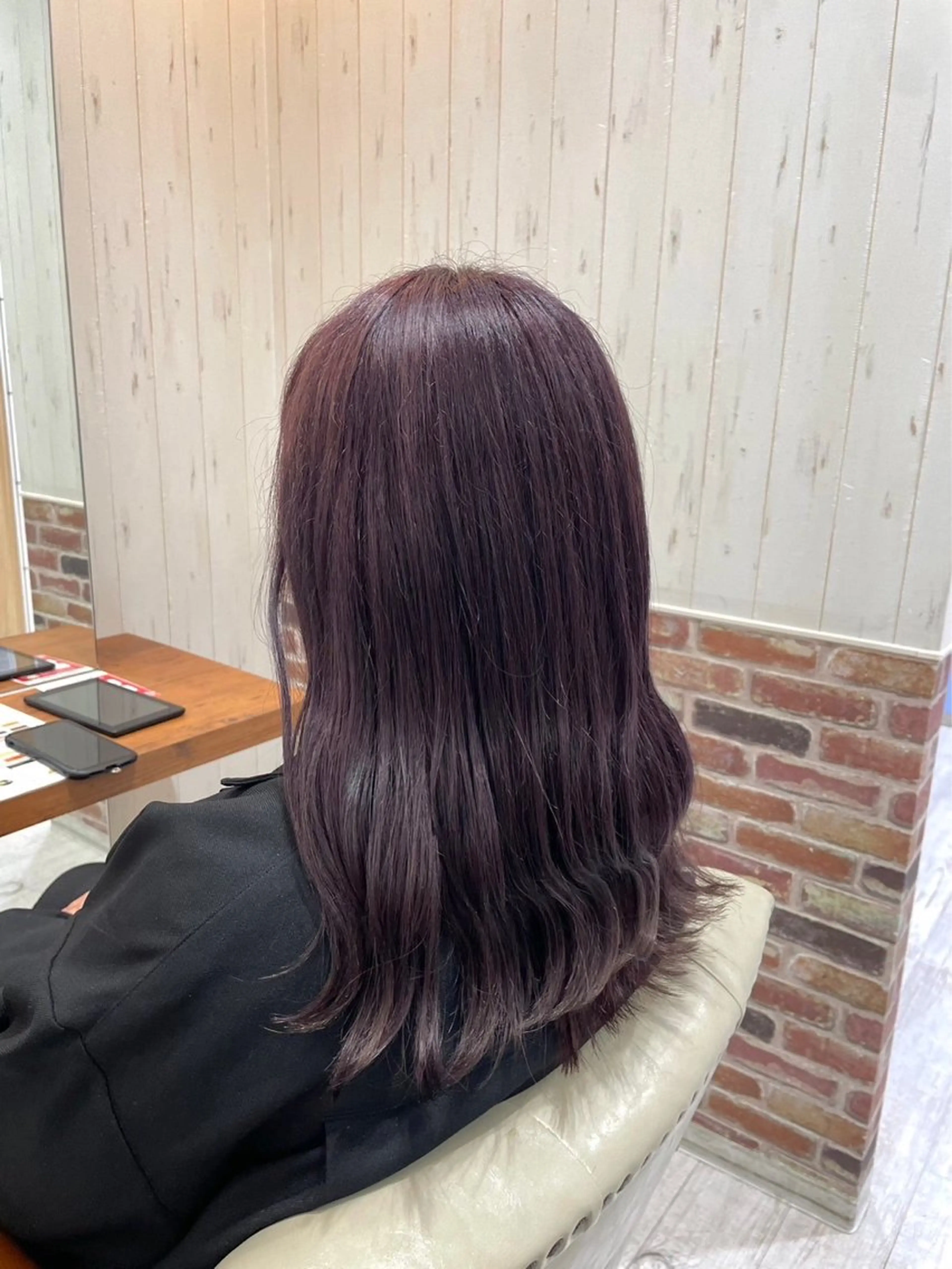 ロング ボブ ハイライト 髪質改善 hair salon FAN所属・FANスタイリスト Ⓜ️EIのヘアスタイル