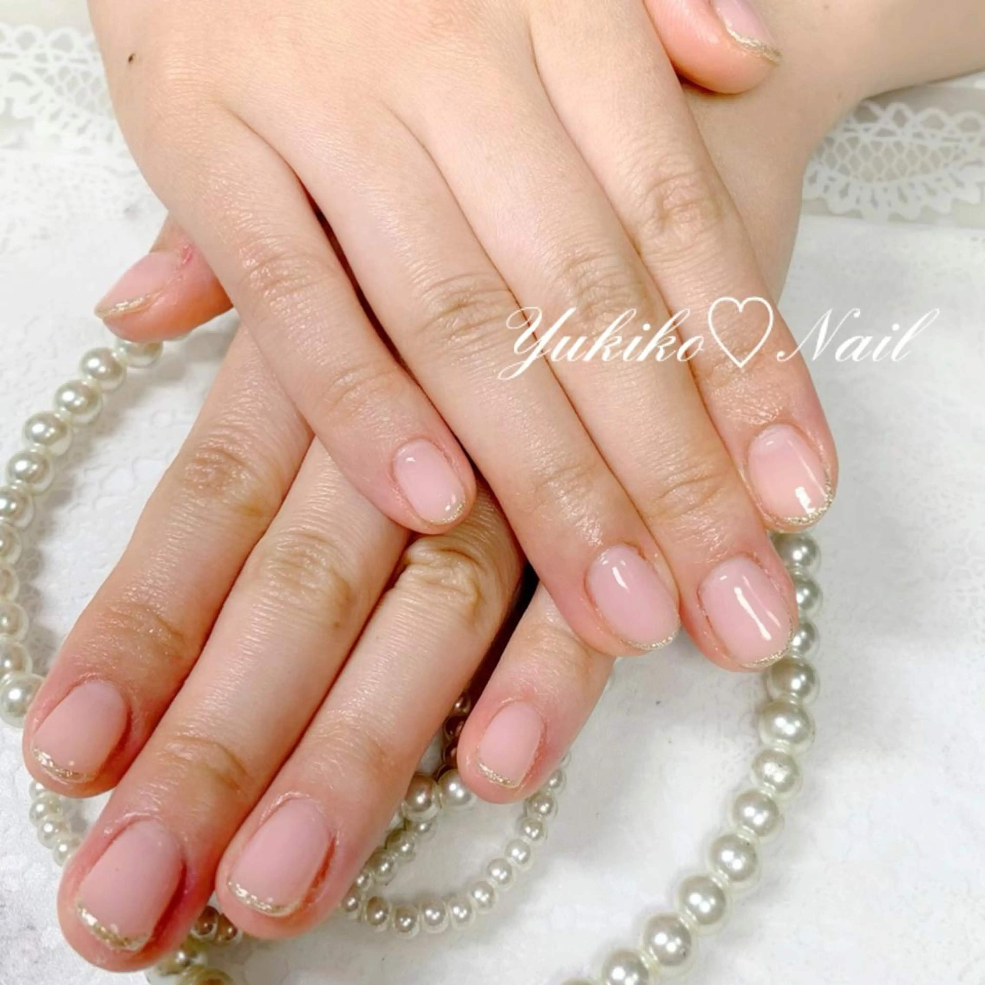 ネイル フレンチネイル ピンク ピンクベージュ ユキコ ネイルのネイルデザイン