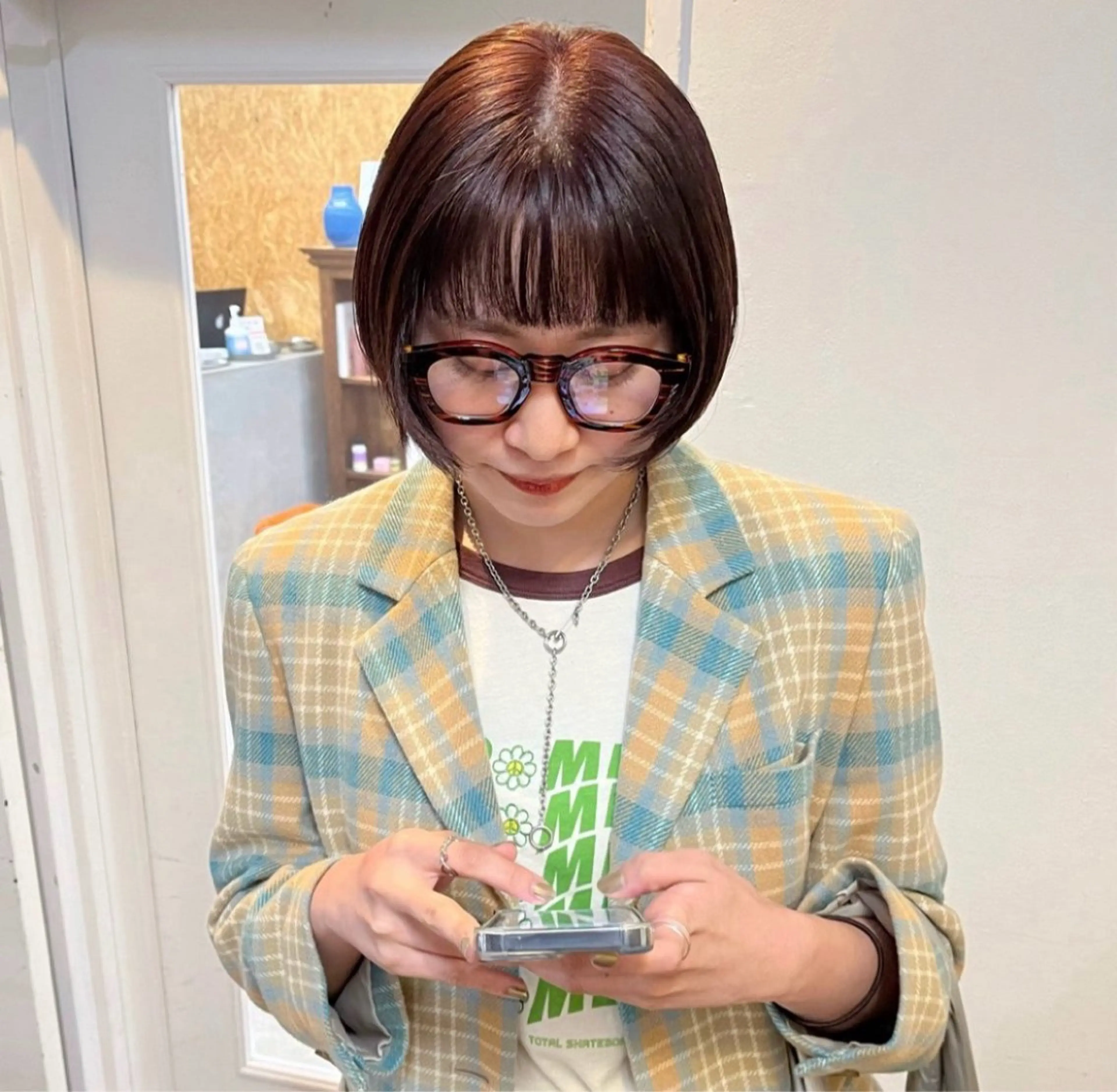 ショート カット ヘアカラー casi所属・ボブパーマ🥣KON コンナツミのヘアスタイル