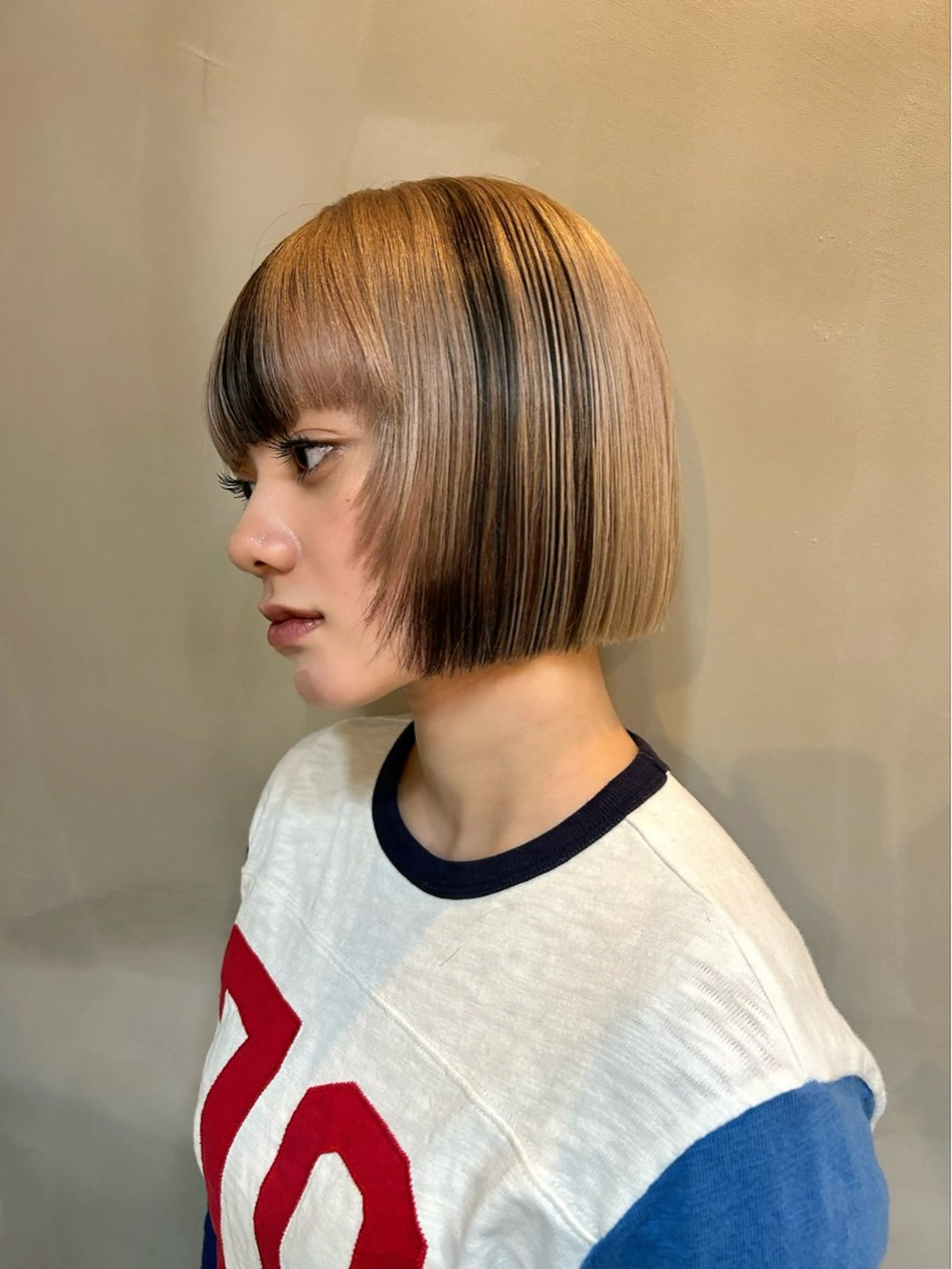 ミディアム カット ヘアカラー トリートメント L STUDIO所属・ハイトーン/ブリーチ 🧁soraのヘアスタイル