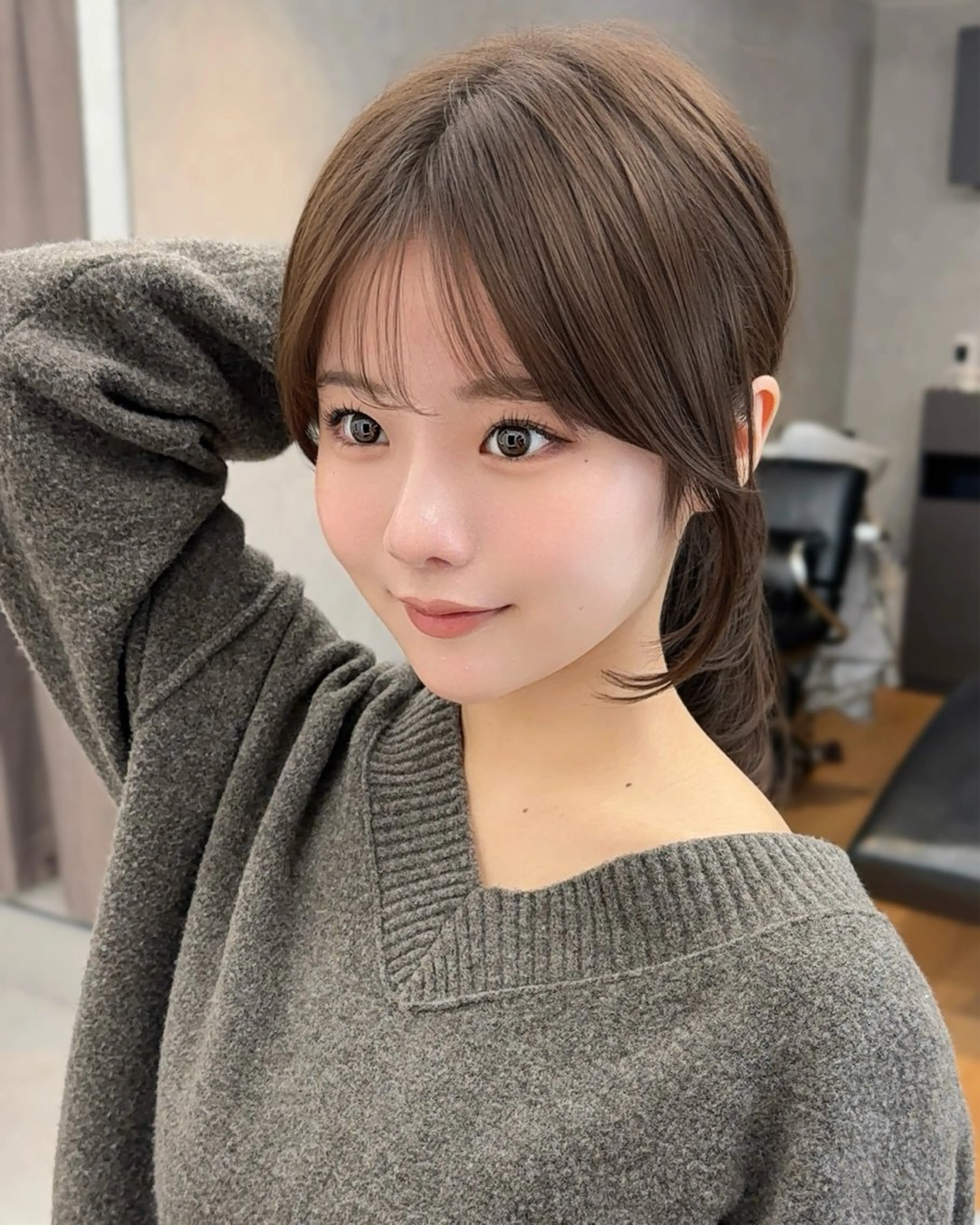 ミディアム カラー ヘアアレンジ ⭐️ショート/ボブ/ 艶カラー/りょうがのヘアスタイル