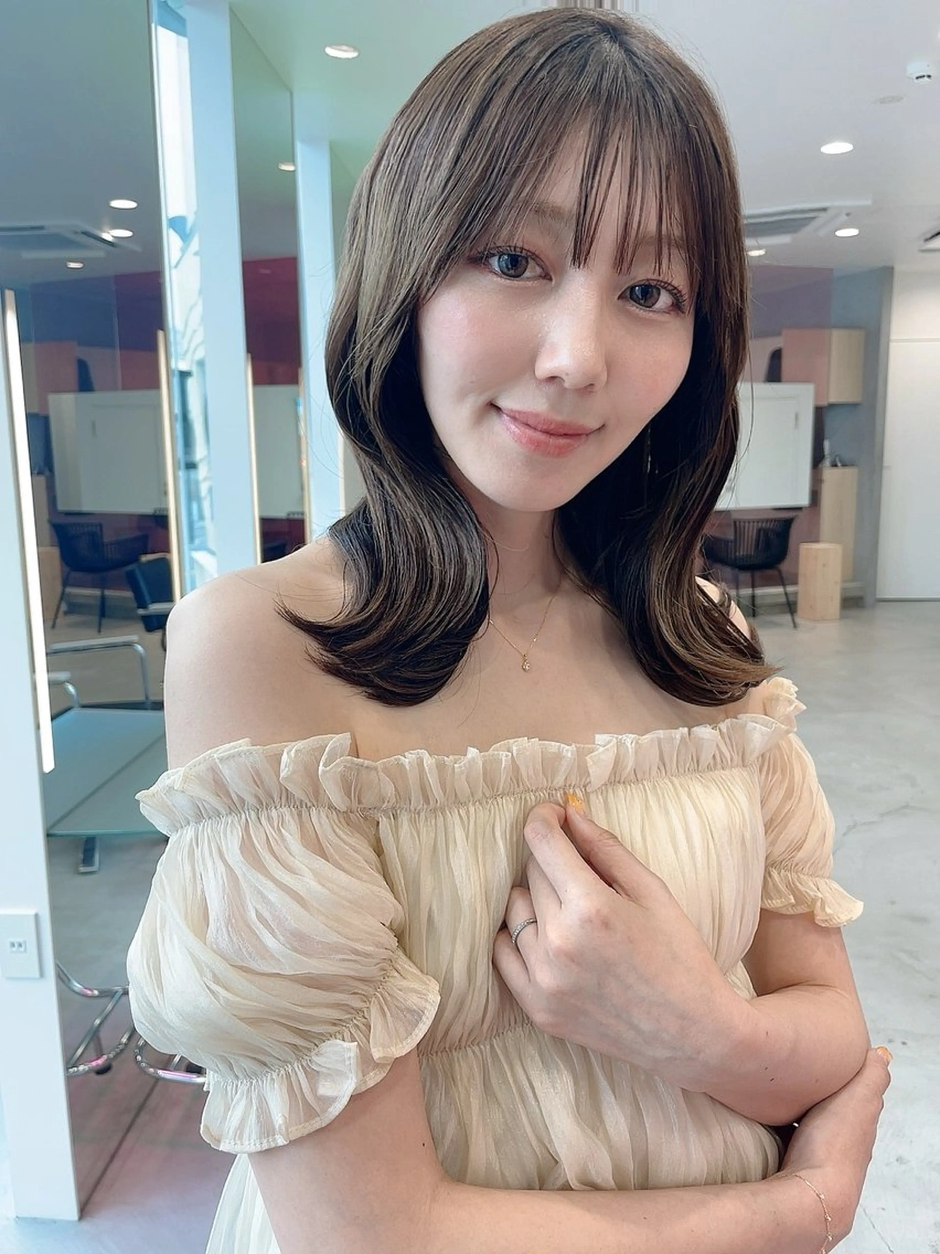 ミディアム カラー ブリーチ ダブルカラー ボブ 顔周りカット タンバルモリ カット DECORA SORAN【本川越】所属・韓国/顔周り/ボブ/ ショート/大川陽太のヘアスタイル