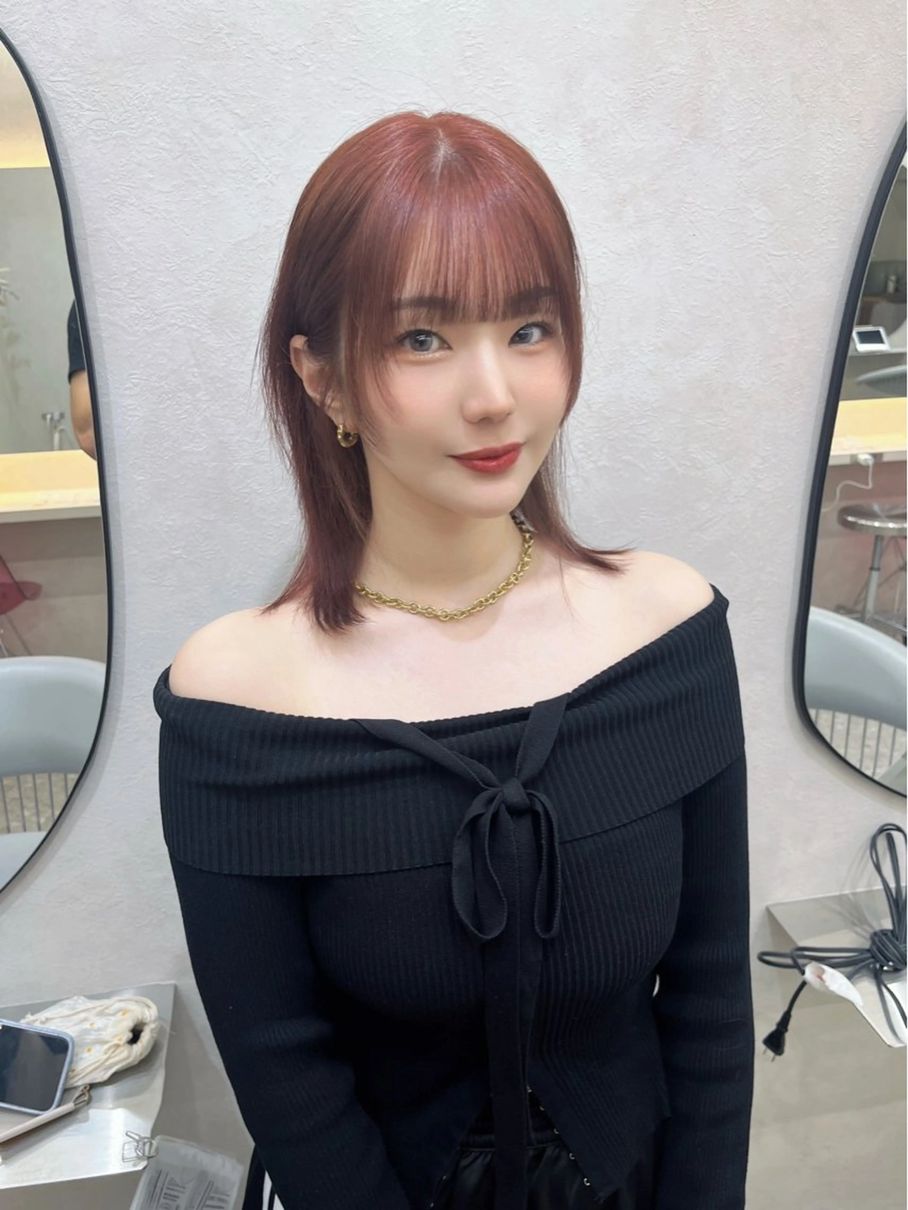 ミディアム カラー カット ヘアカラー トリートメント 韓国ハッシュカット/ 新宿/髪質改善/岡崎のヘアスタイル