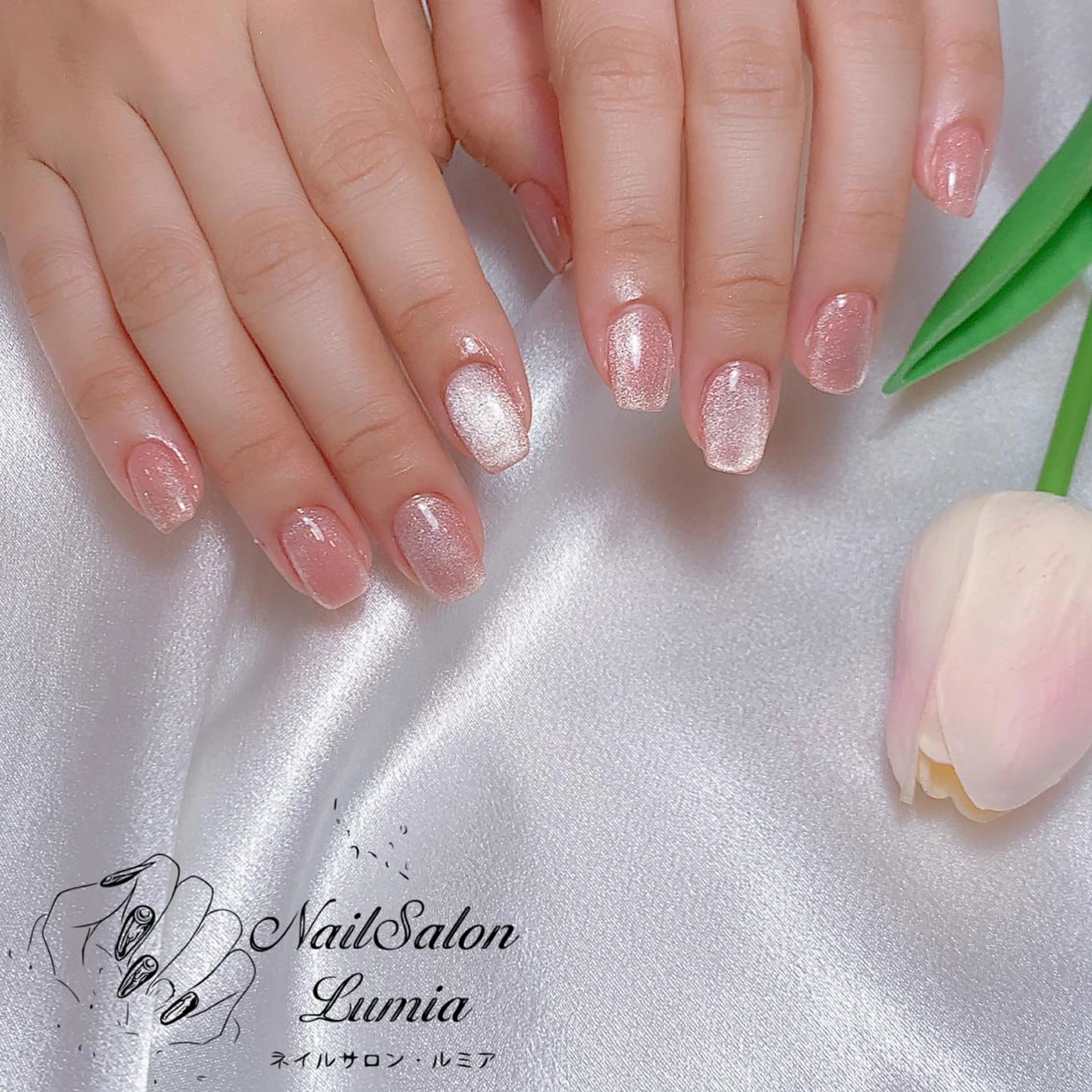 ネイル マグネットネイル ワンカラーネイル ハンドネイル ネイルサロン ルミア Lumia 店長のネイルデザイン