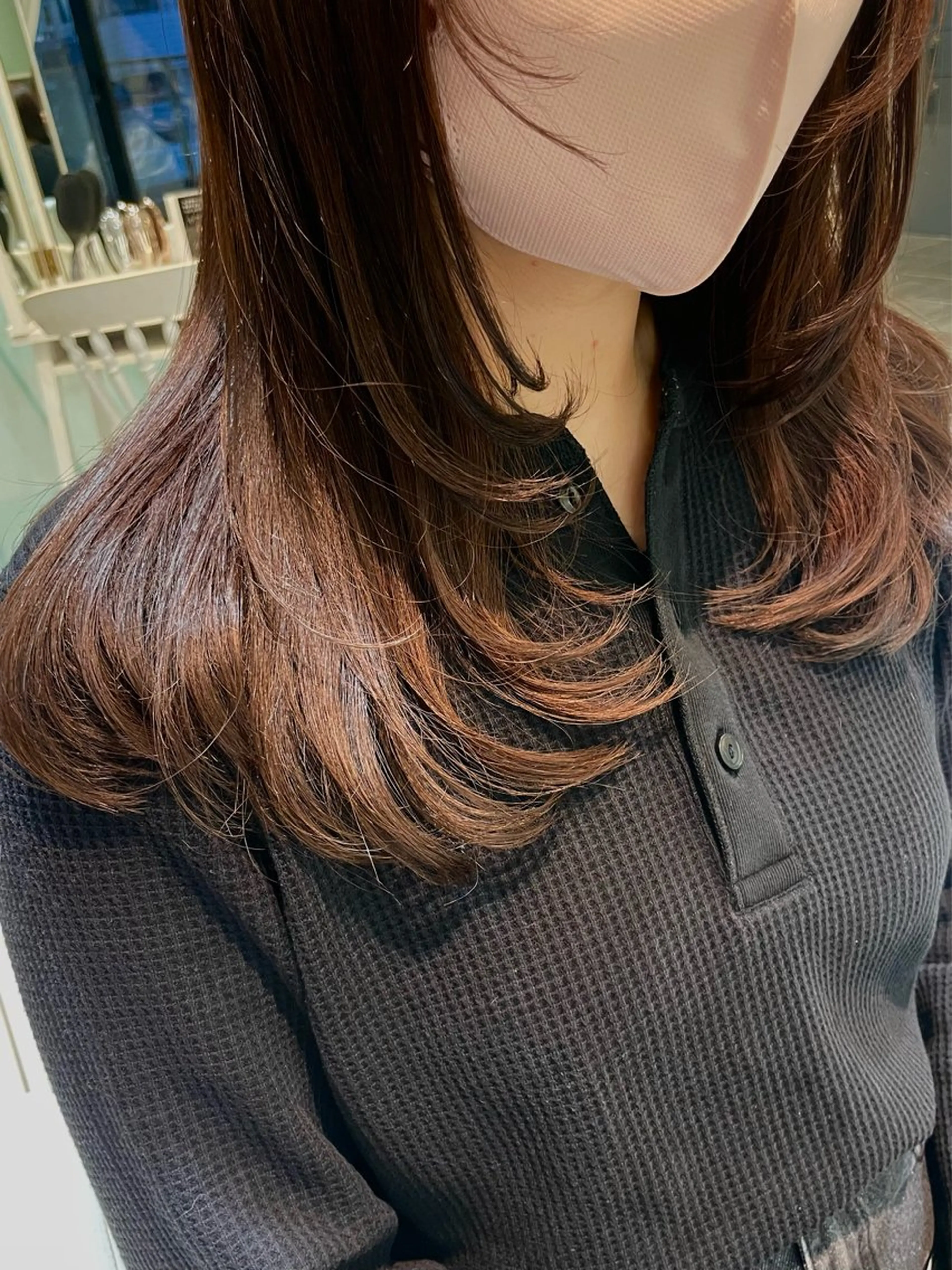 ロング 顔まわりレイヤー 顔周りカット レイヤーカット カット 横浜/メンズ/ 大人ショート/齊藤結のヘアスタイル