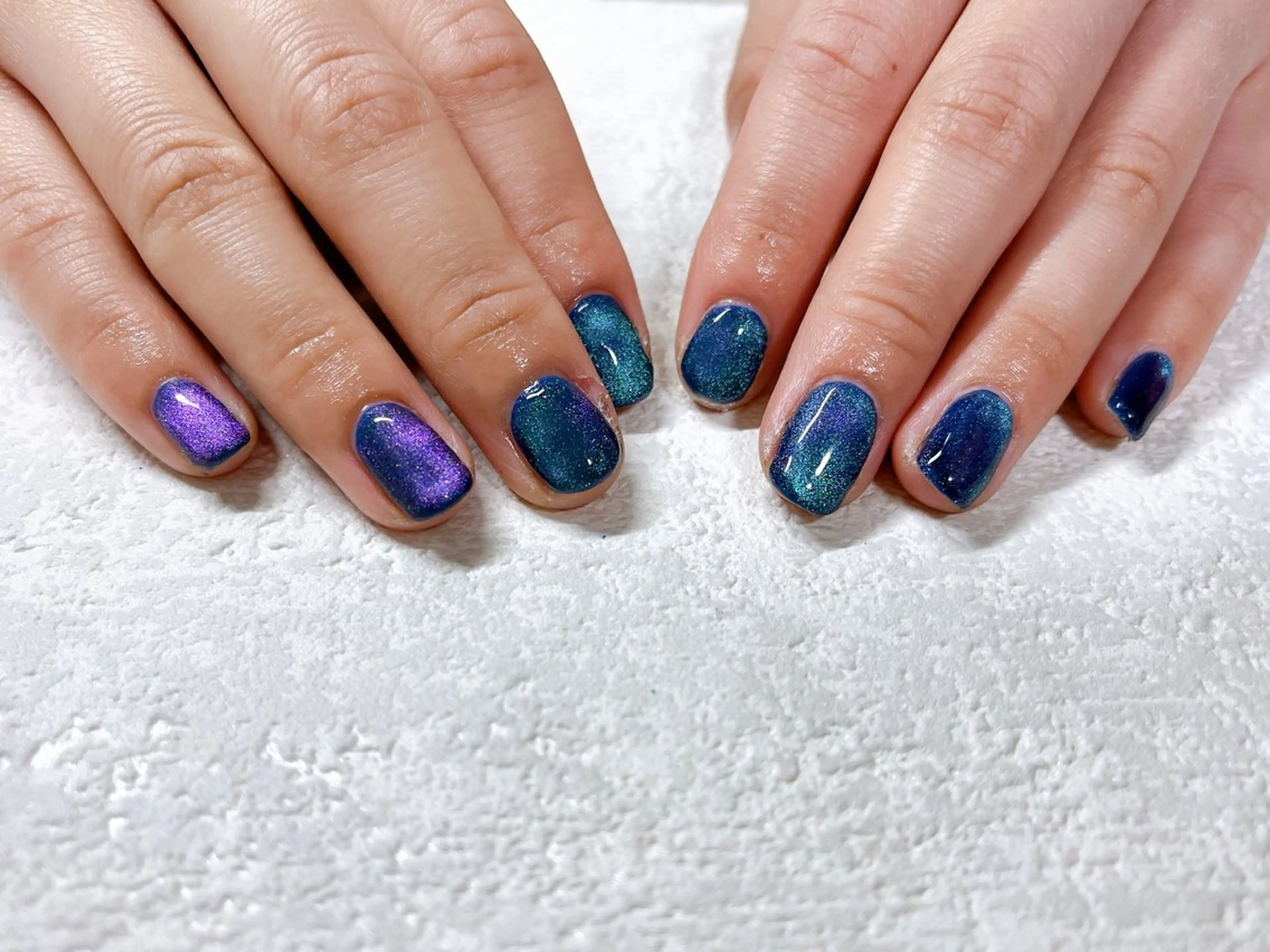 ネイル オーロラネイル フットネイル フレンチネイル ジェルネイル 韓国ネイル ハンドネイル Mogu nail 二子玉川のネイルデザイン