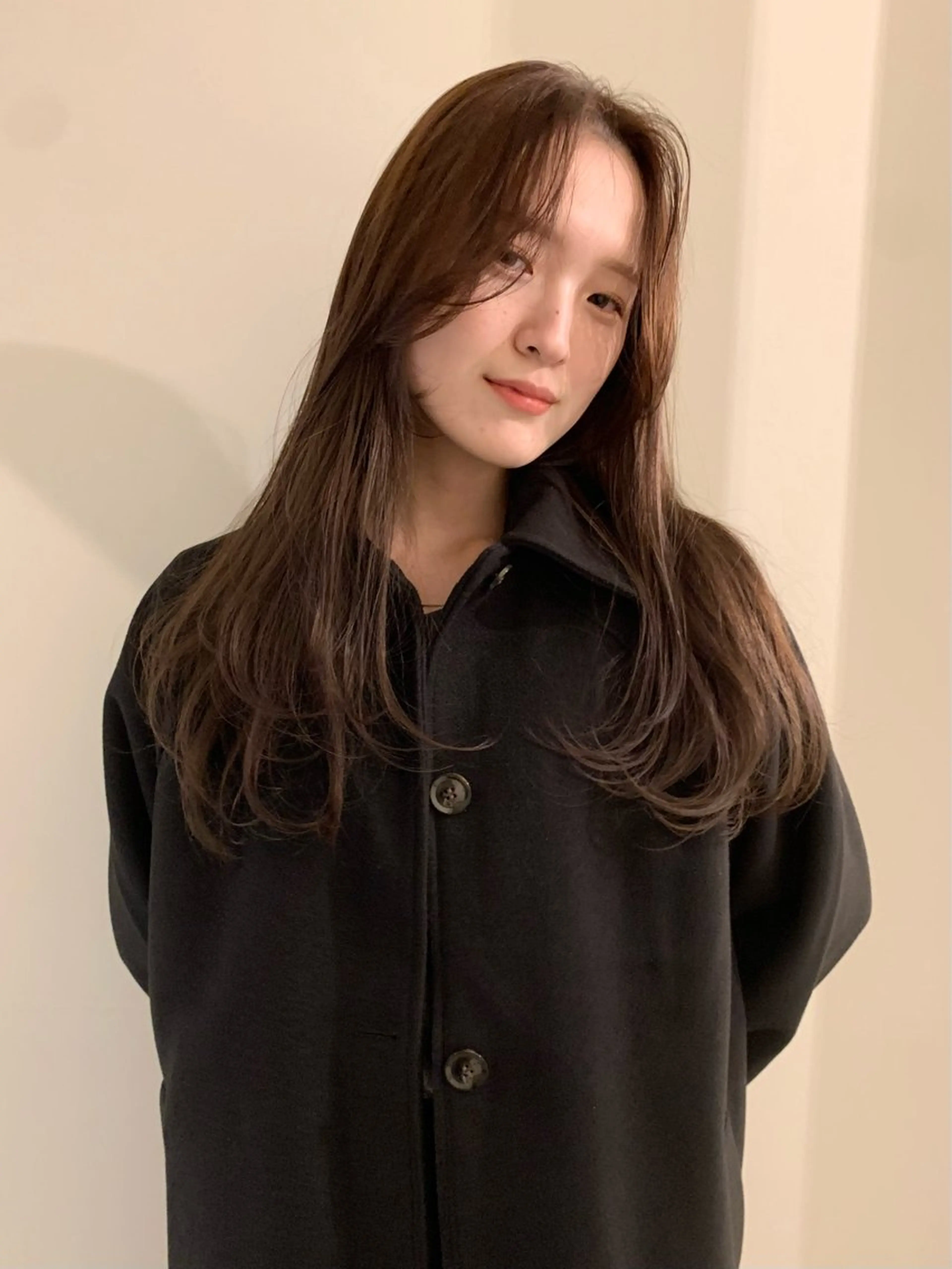 ロング カラー 髪質改善 ロング カット ヘアカラー トリートメント 落合希 Olivebeigeのヘアスタイル