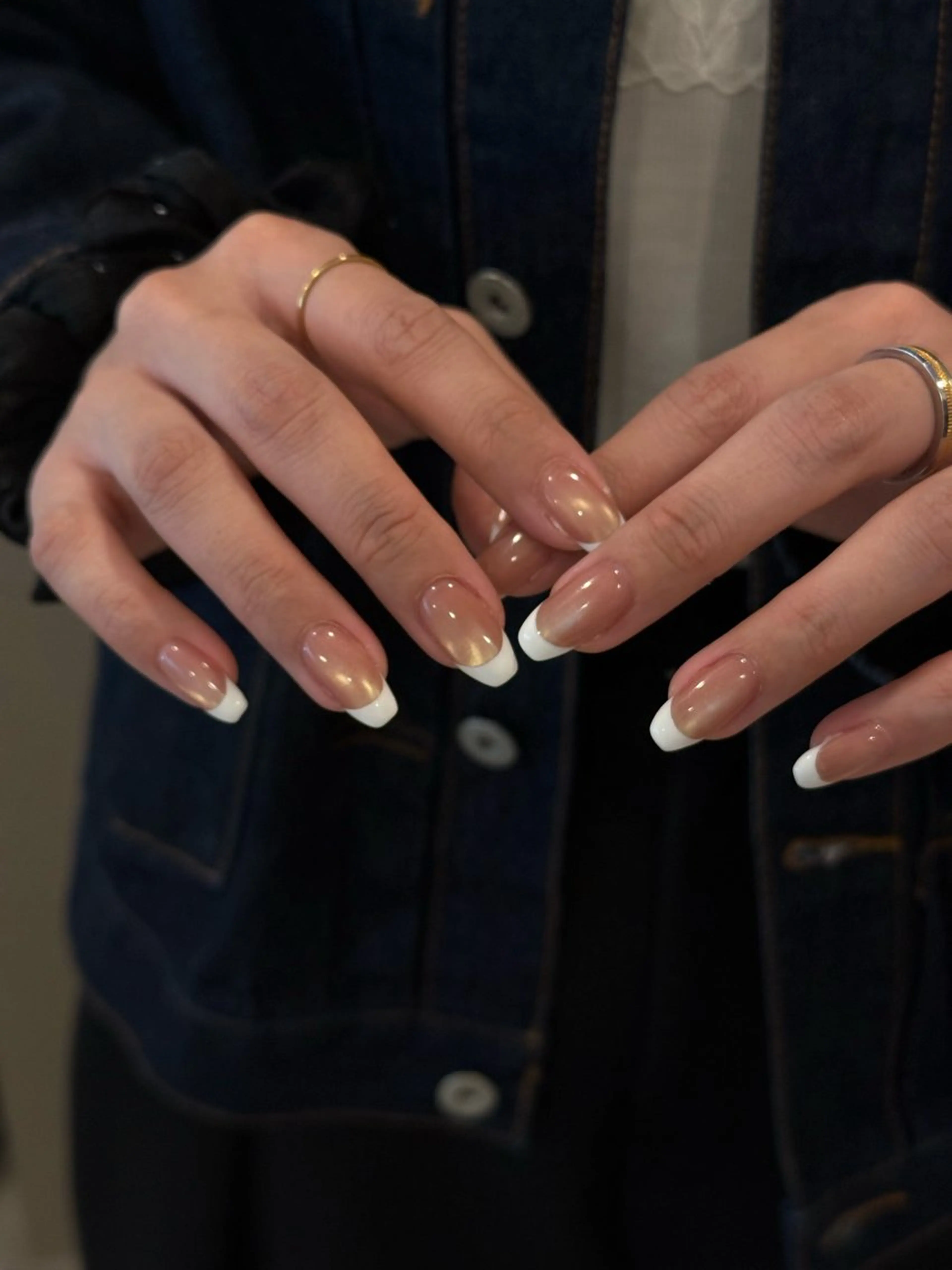 ネイル フレンチネイル マグネットネイル ハンドネイル nr. nayuのネイルデザイン