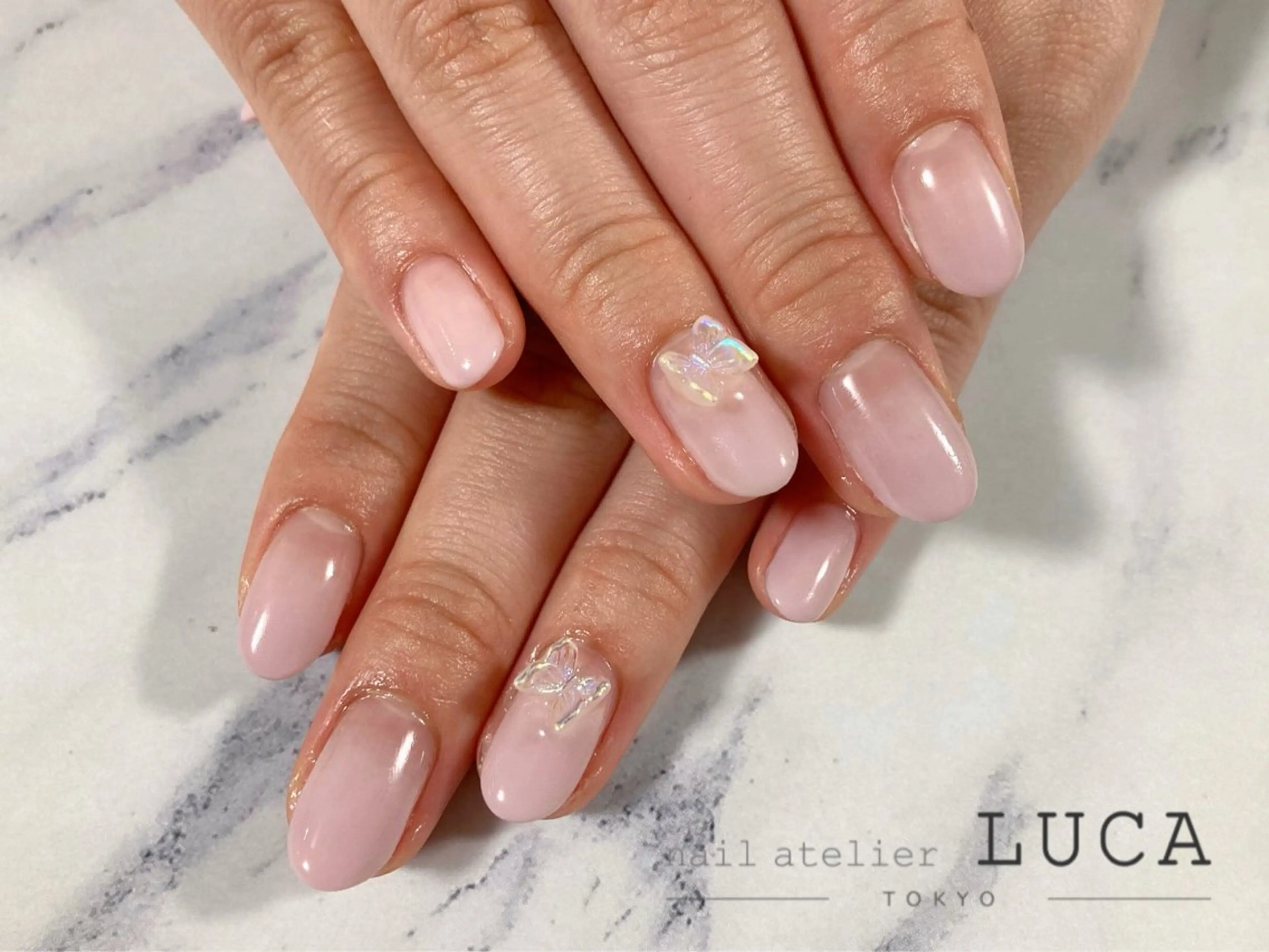 ネイル フレンチネイル ジェルネイル パラジェル ハンドネイル ネイルアトリエルカ 落合のネイルデザイン