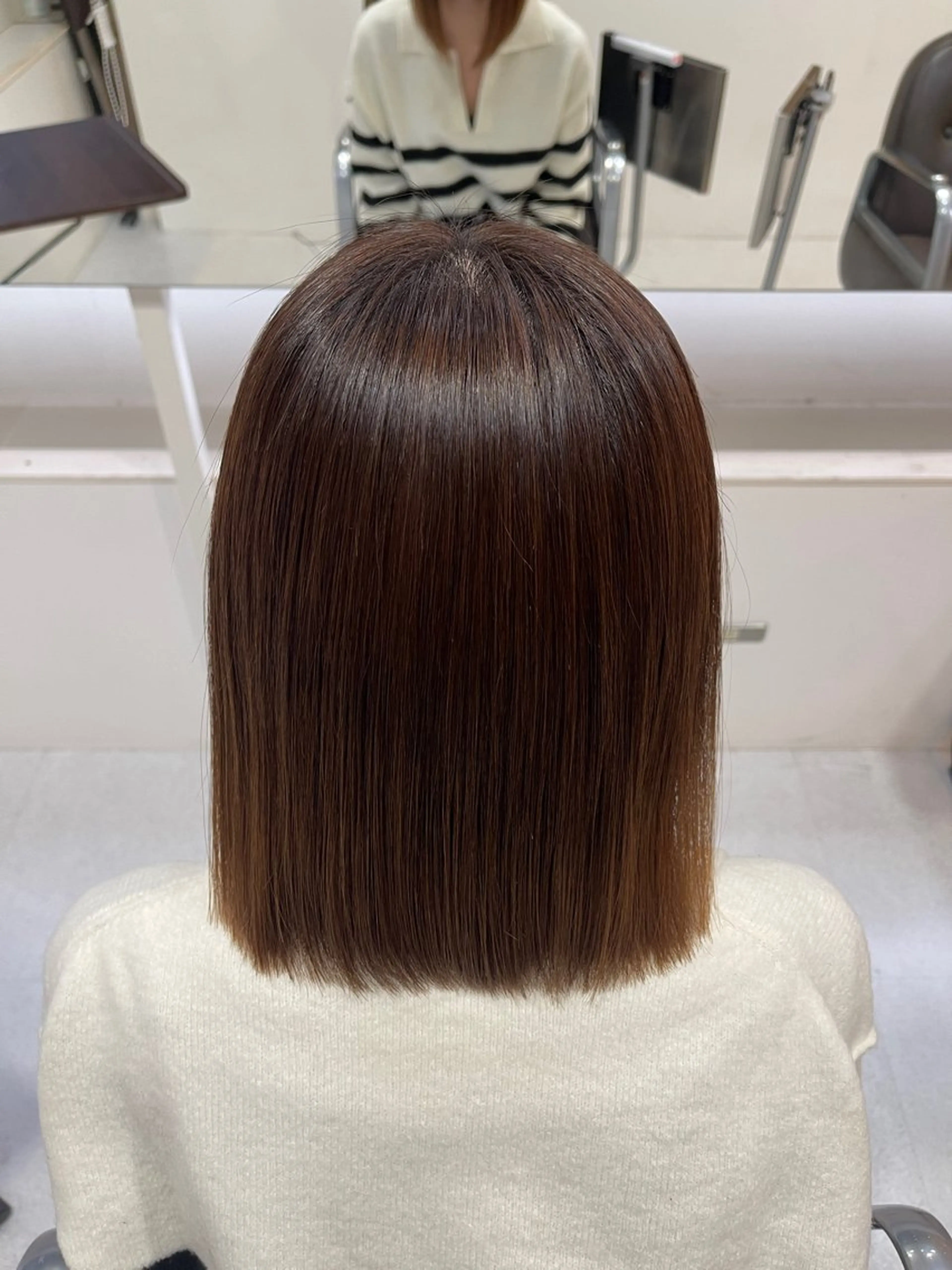 ミディアム 縮毛矯正 LABO.所属・LABO. 門屋和香那のヘアスタイル