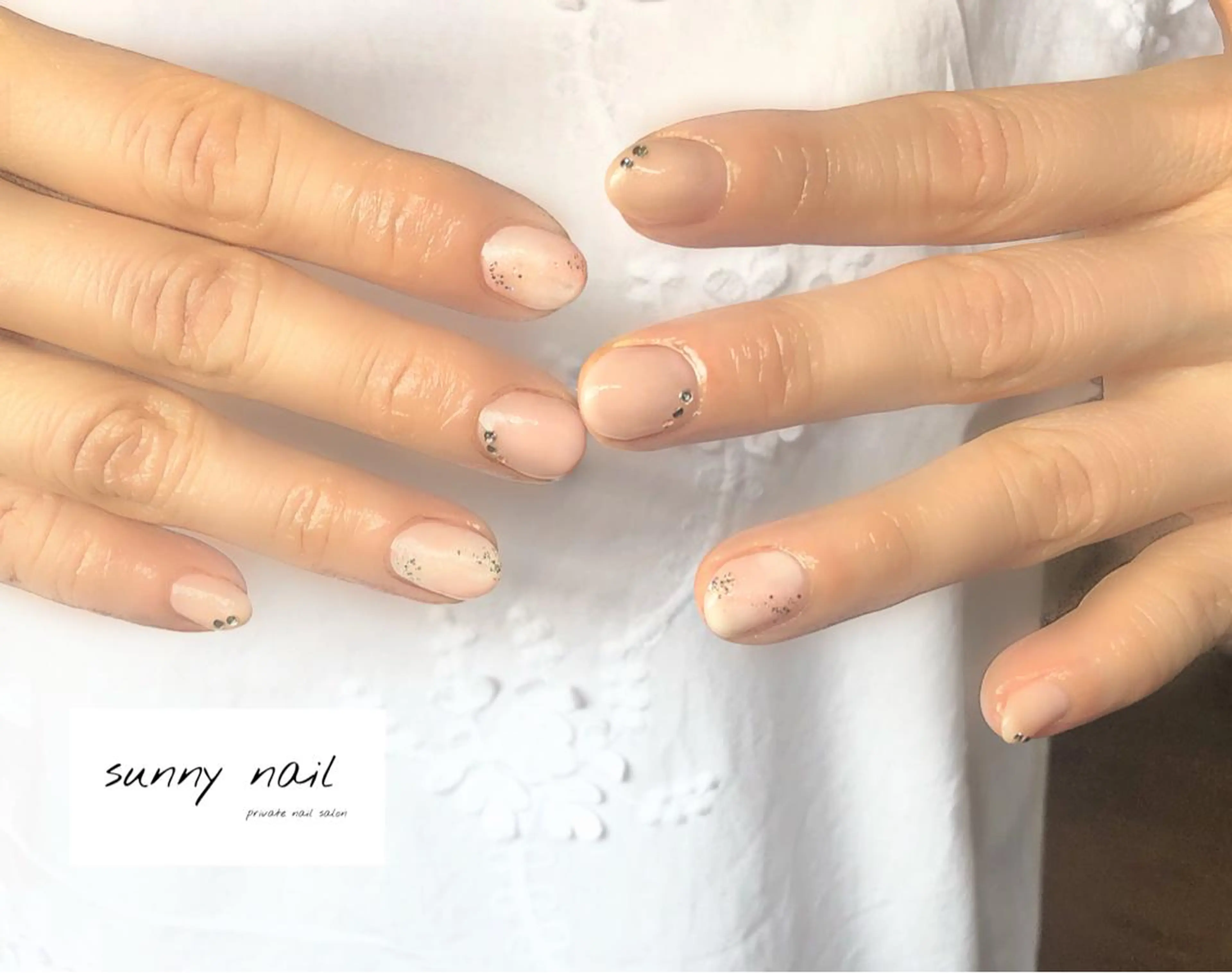 ネイル ジェルネイル 大理石ネイル(マーブル) ニュアンスネイル パラジェル ピンク sunny nailのネイルデザイン