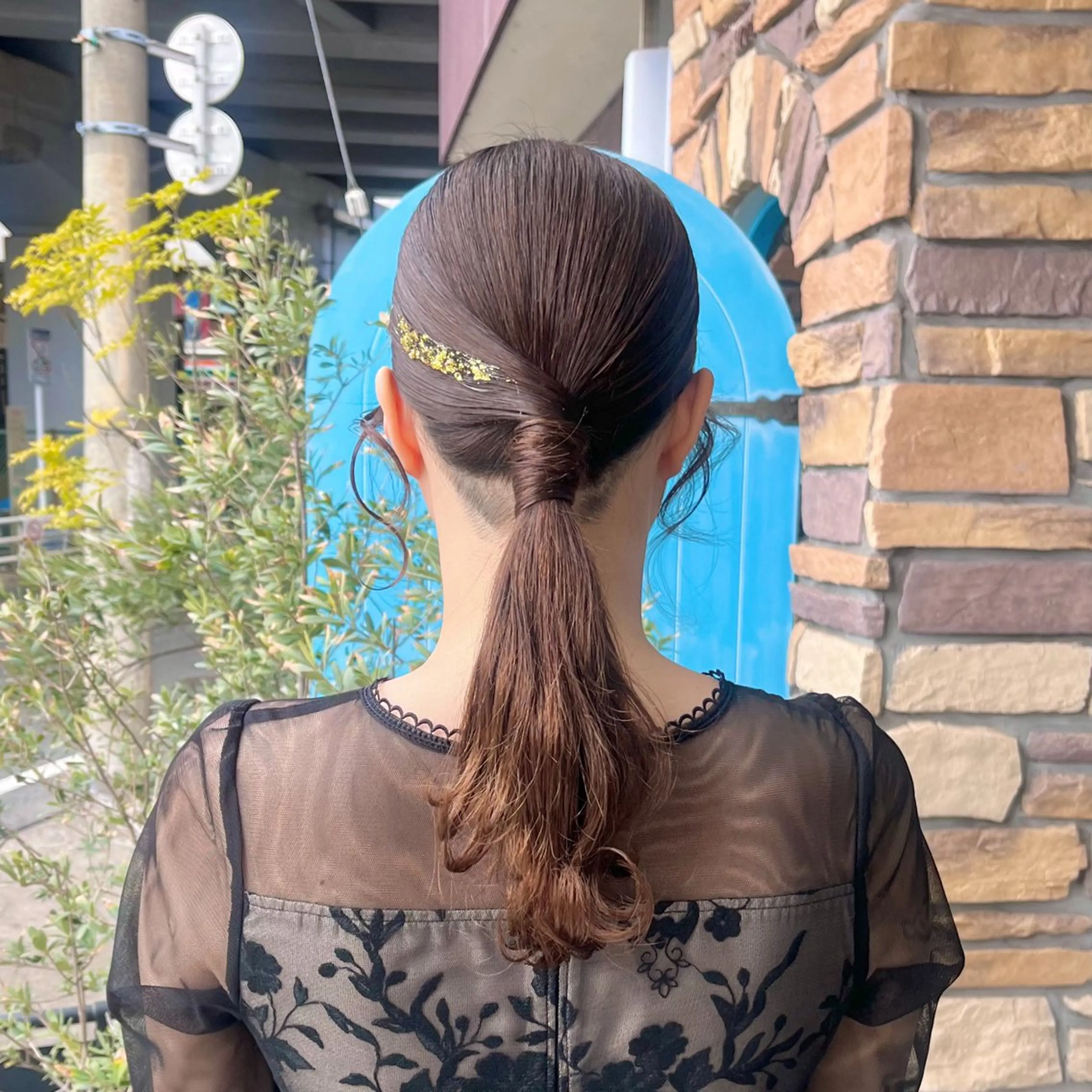 ロング ヘアアレンジ ポニーテール ヘアセット 伊藤 玲衣のヘアスタイル