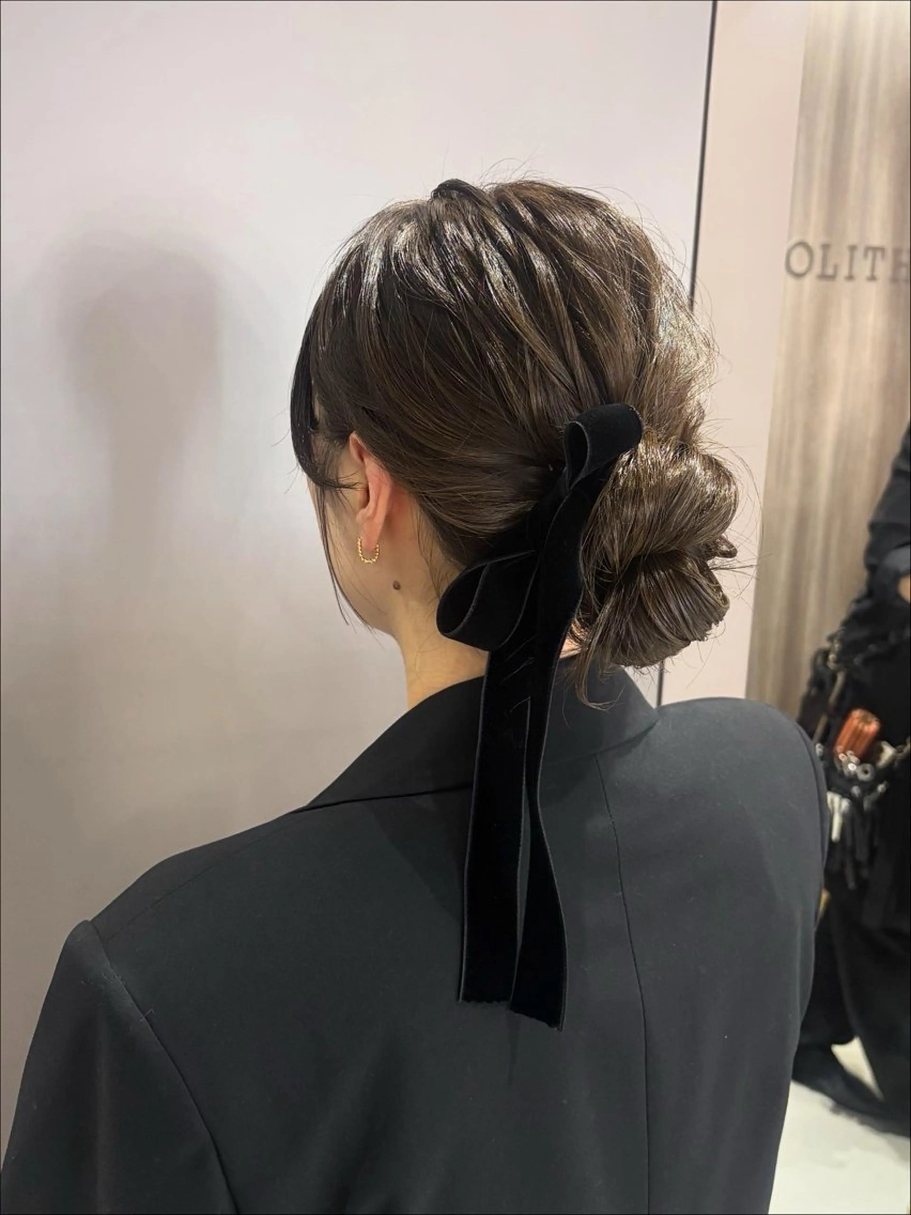 ミディアム ヘアアレンジ ヘアセット 韓国/透明感カラー さなのヘアスタイル