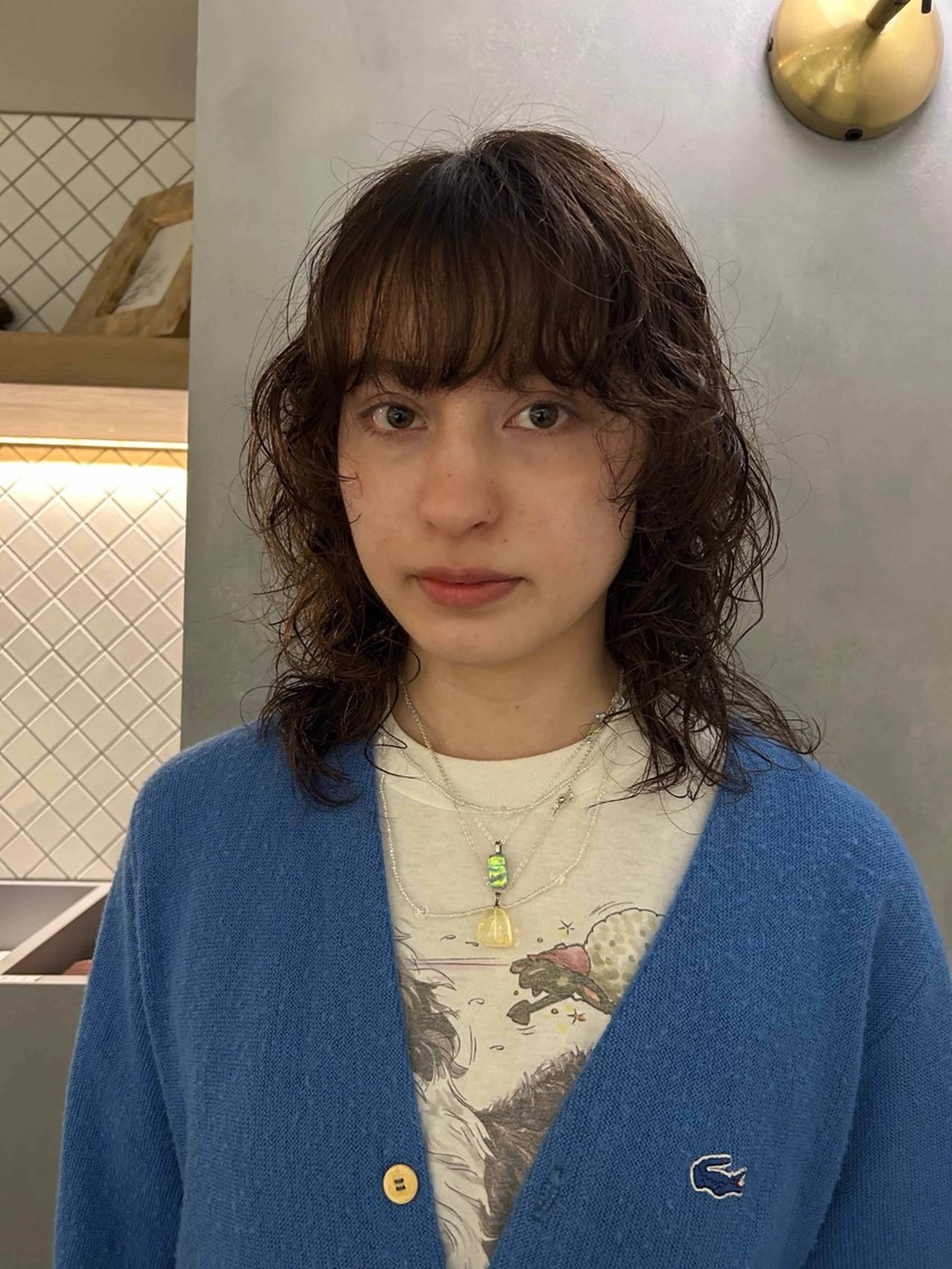 ミディアム パーマ 🦖ミニボブ/ボブ /MOEKA🦕のヘアスタイル