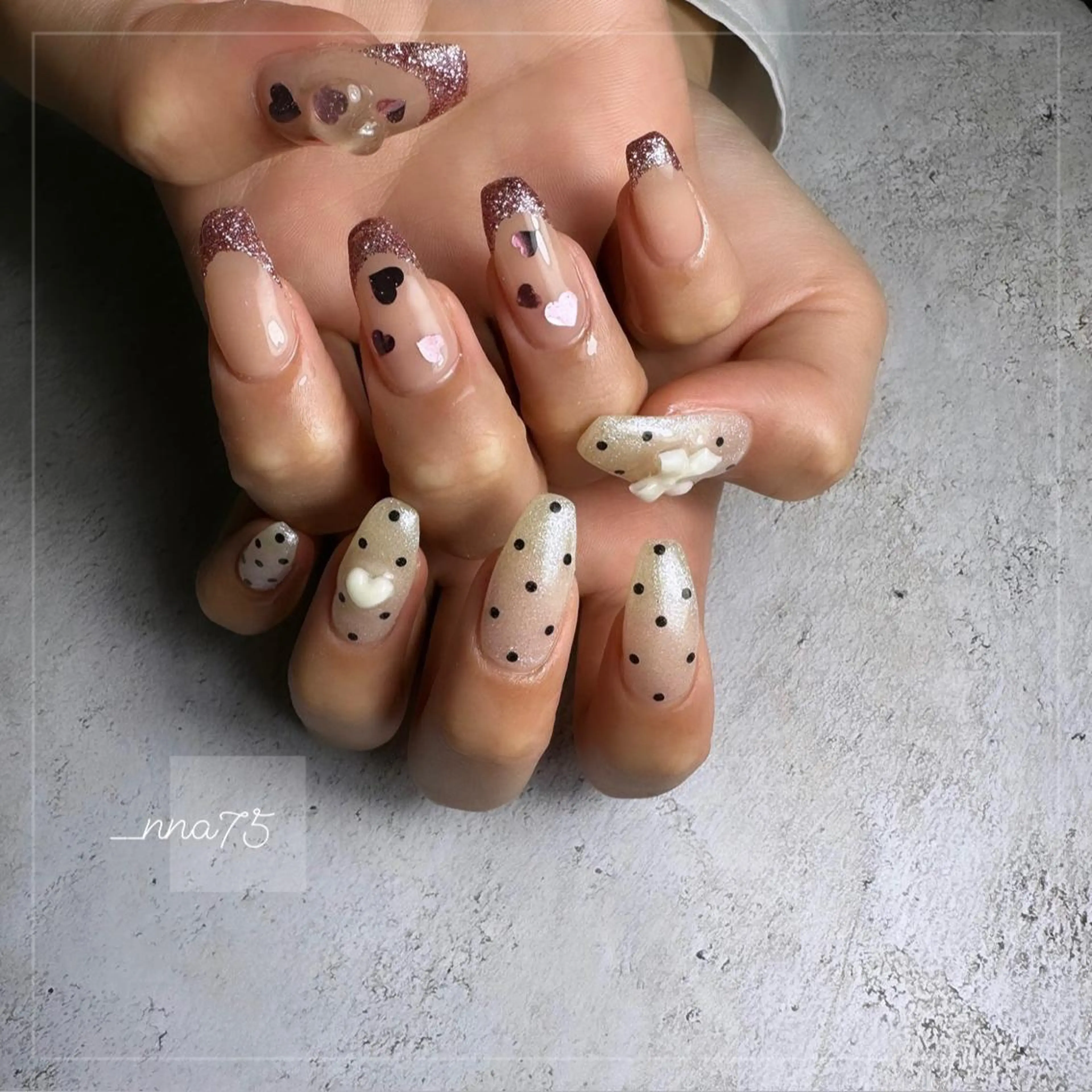 ネイル ハンドネイル GRANDE OSU Anna 🧸💛のネイルデザイン