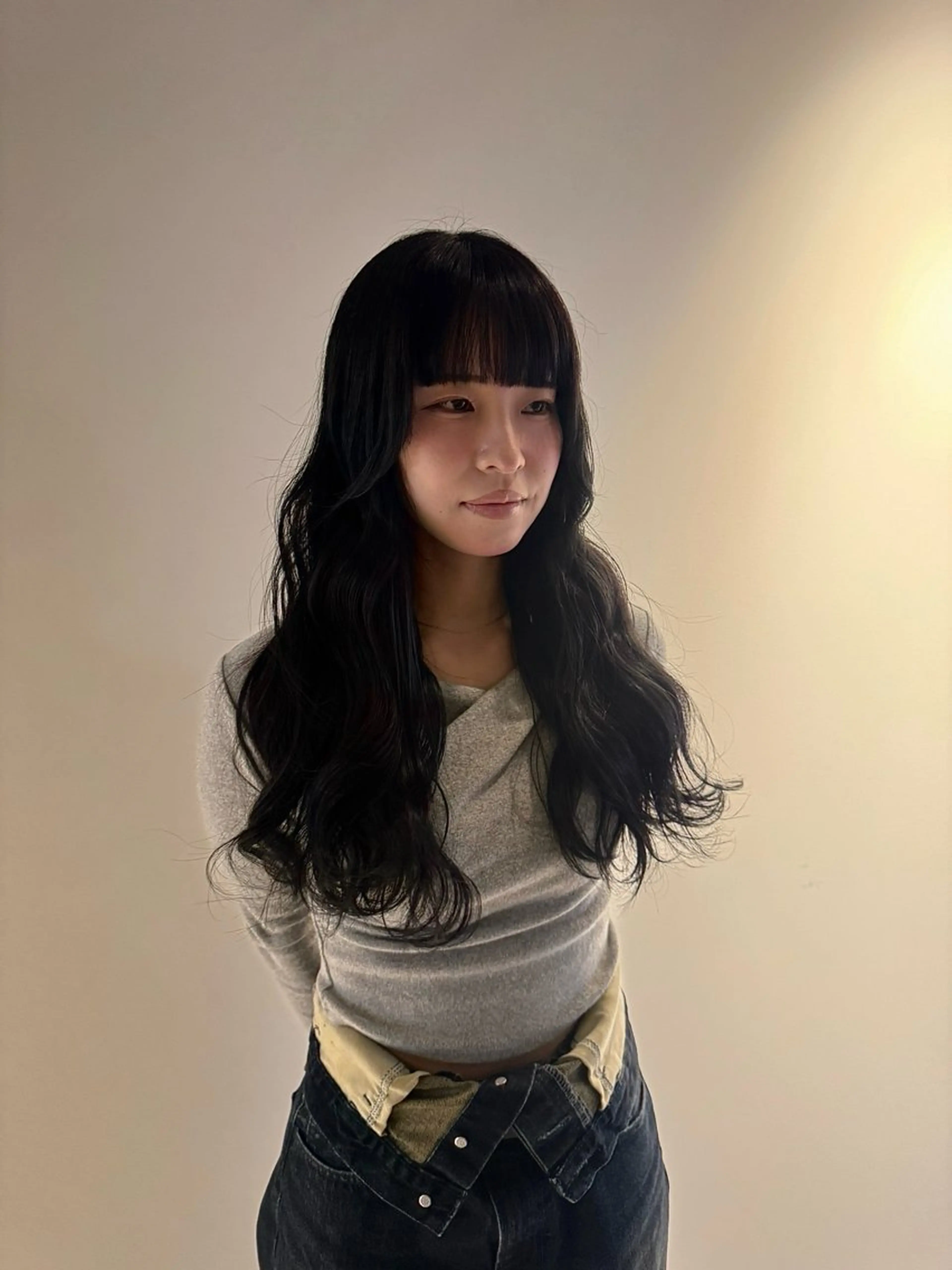 ロング ヘアカラー 名駅/酸性ストレート /ワンカラー/アヤハのヘアスタイル