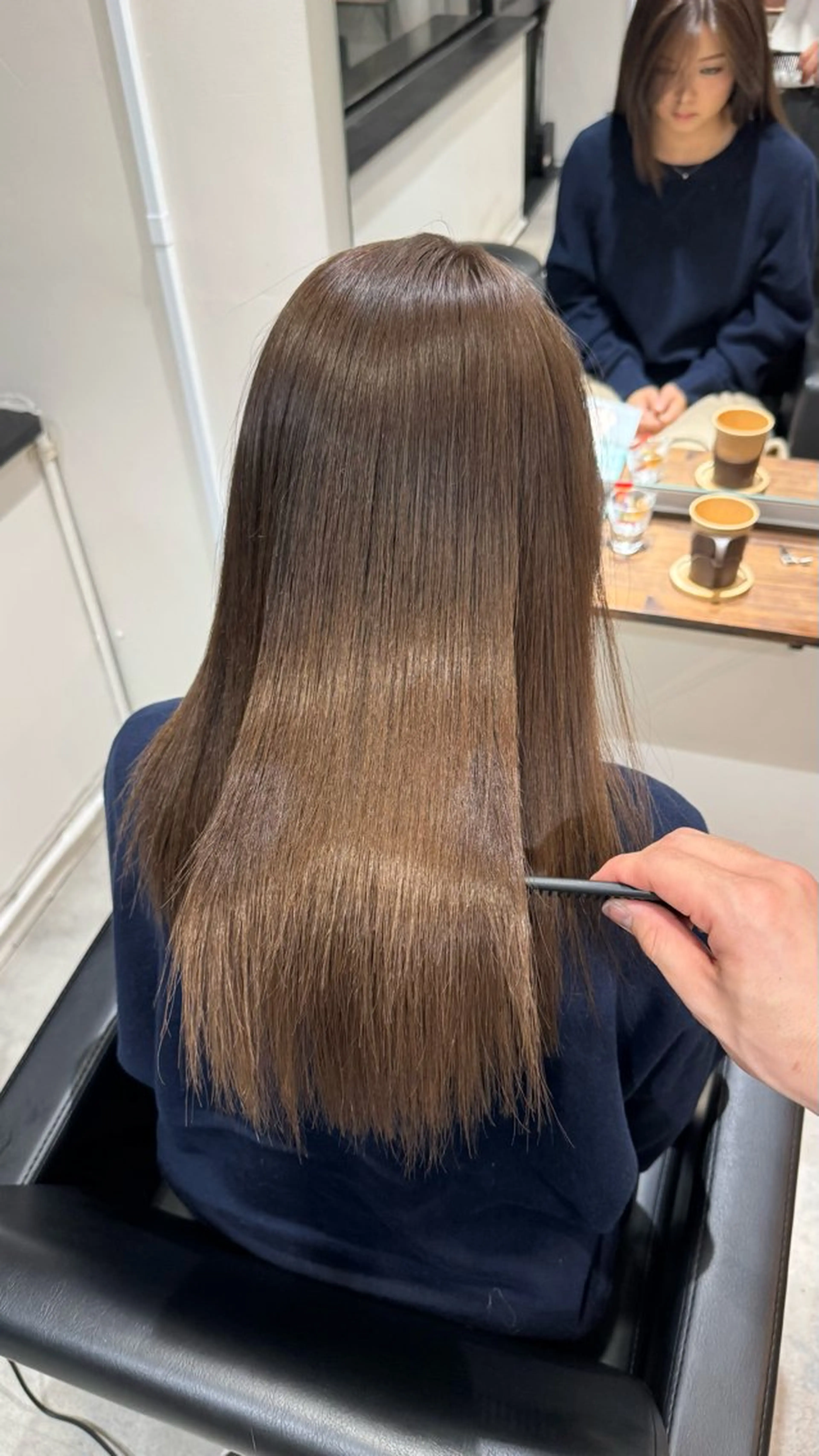 ロング カット ヘアカラー トリートメント 髪質改善/森脇龍星 【京都市役所前】のヘアスタイル