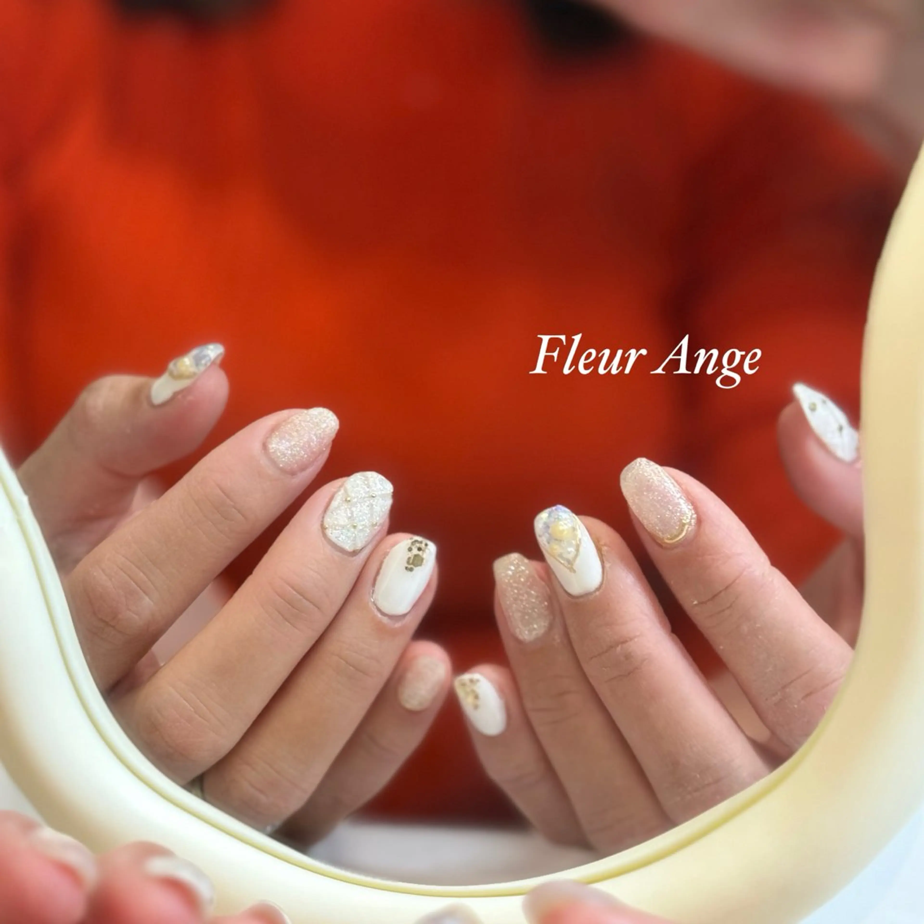 ネイル 長さ出し ハンドネイル Fleur Ange nail salonのネイルデザイン
