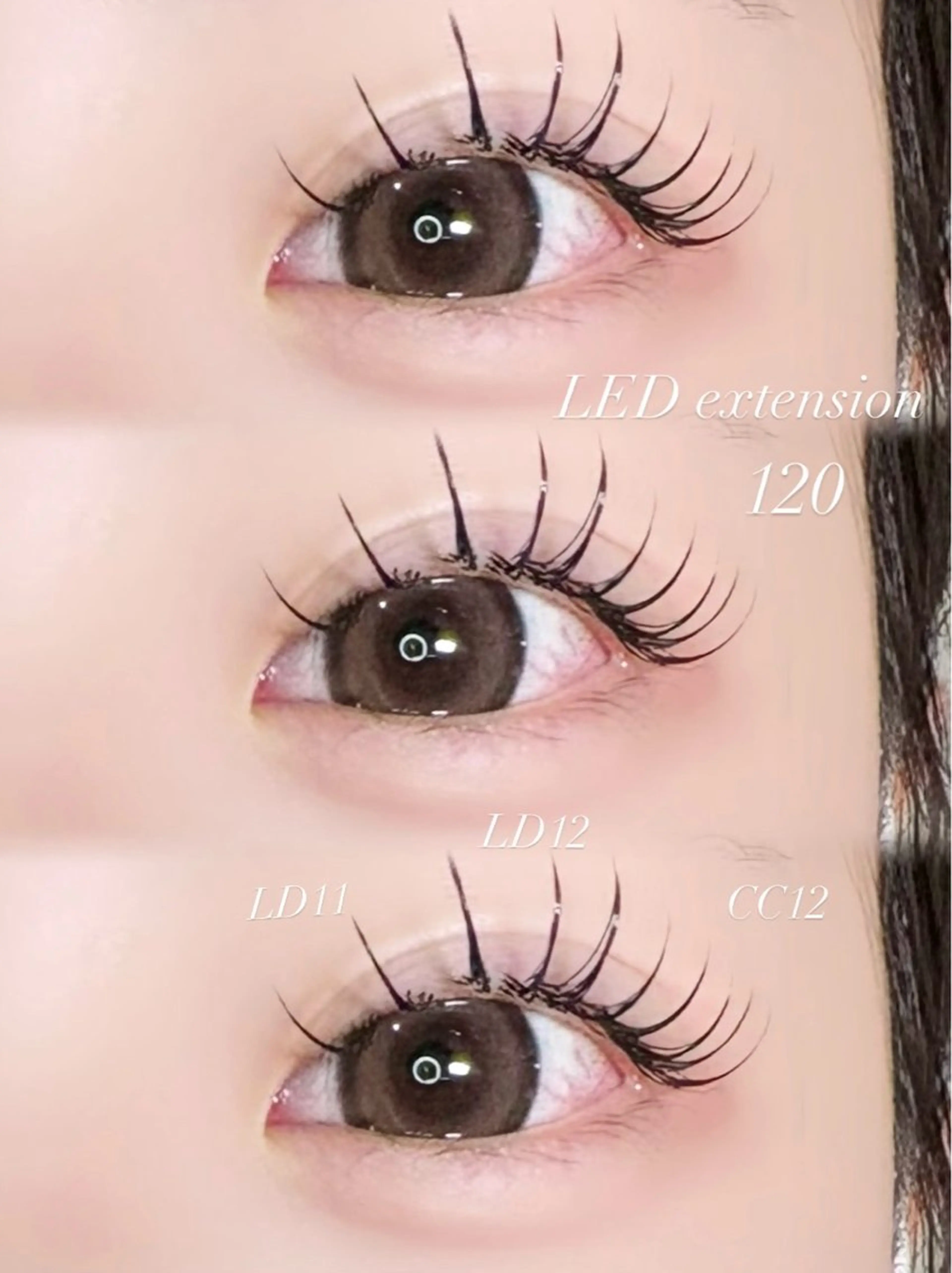 🧊1月新規様限定!🤍LEDエクステ120本まで！❄️J,JC,C,CC,L,LC,LDカールどれでも🉑✨4980円の写真