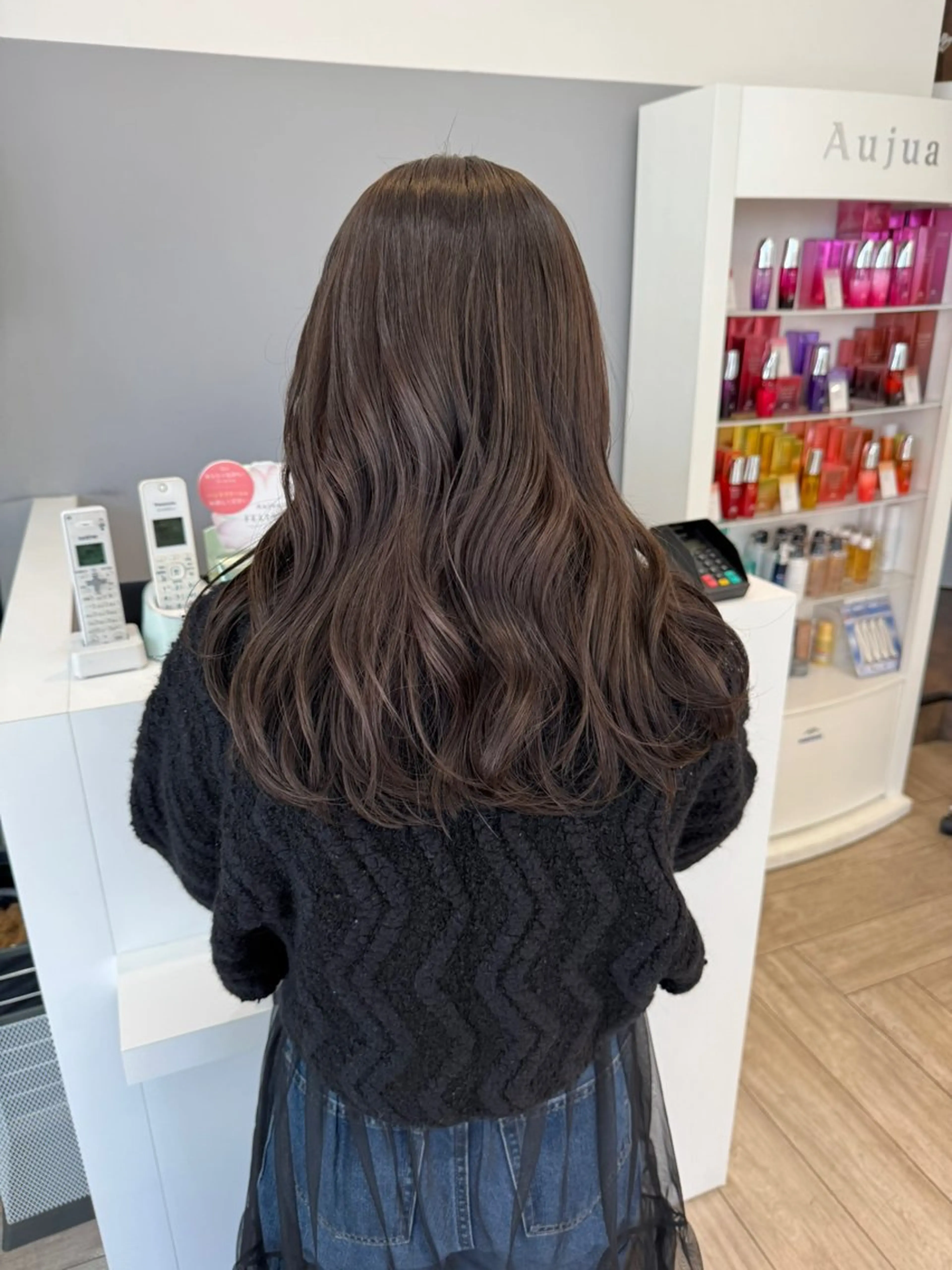 ミディアム カラー アッシュ アッシュグレー アッシュグレージュ 透明感カラー グレージュ ヘアカラー トリートメント AVANCE.ens 広島袋町店ayuのヘアスタイル