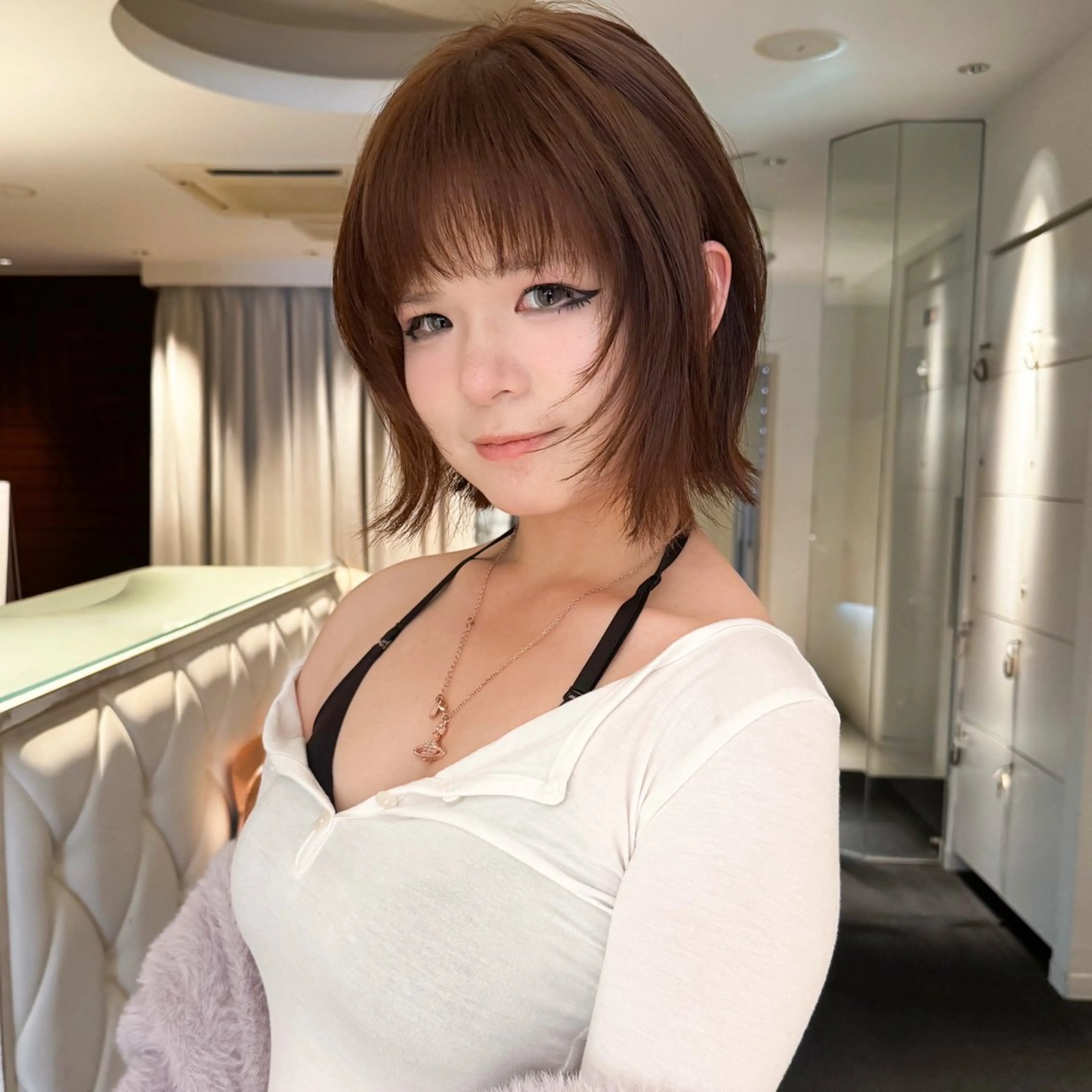 ショート ショートボブ ボブレイヤー ボブ レイヤーカット ショートヘア モデル募集/山田蓮/ レイヤーボブのヘアスタイル