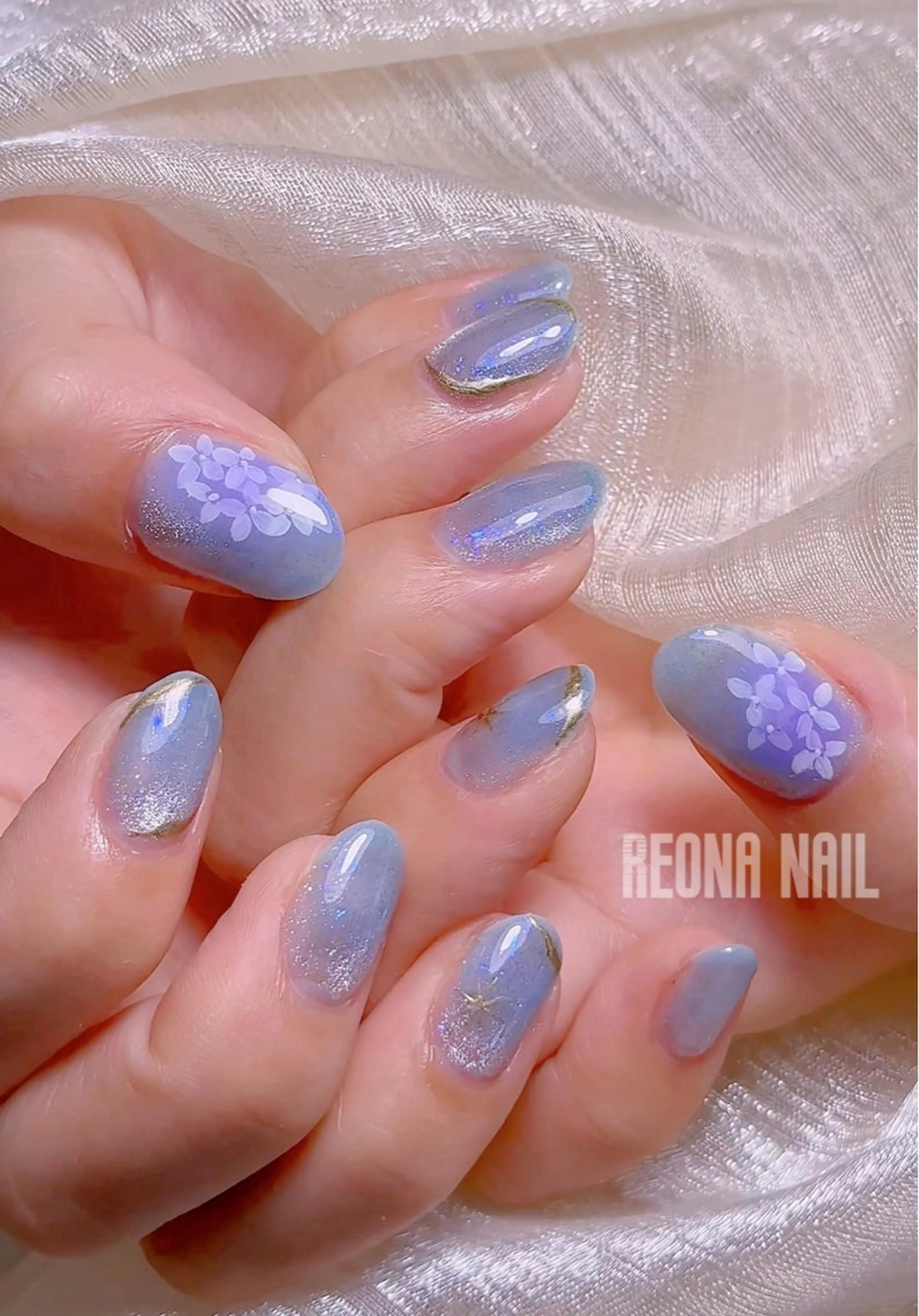 ネイル ジェルネイル ハート マグネットネイル ミラーネイル パラジェル Reona nail所属・Reona Nailのネイルデザイン