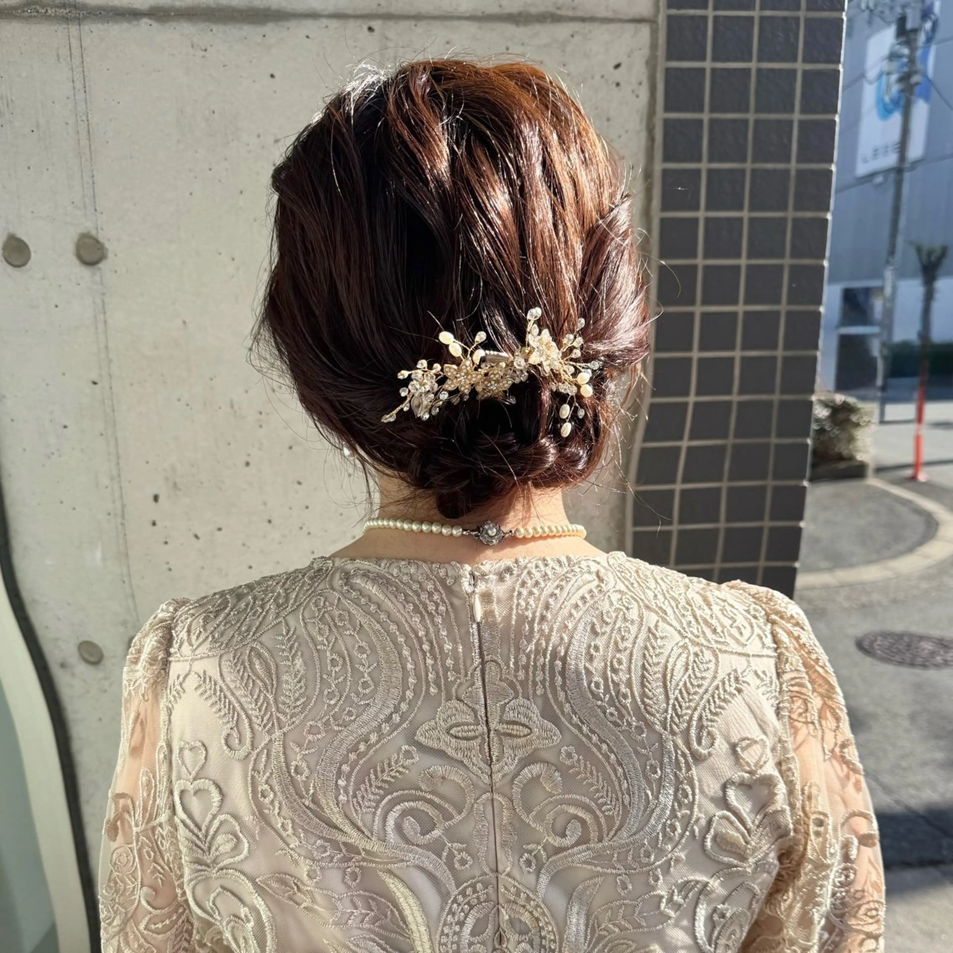 セミロング ヘアセット 会田有紀 /切りっぱなしボブのヘアスタイル