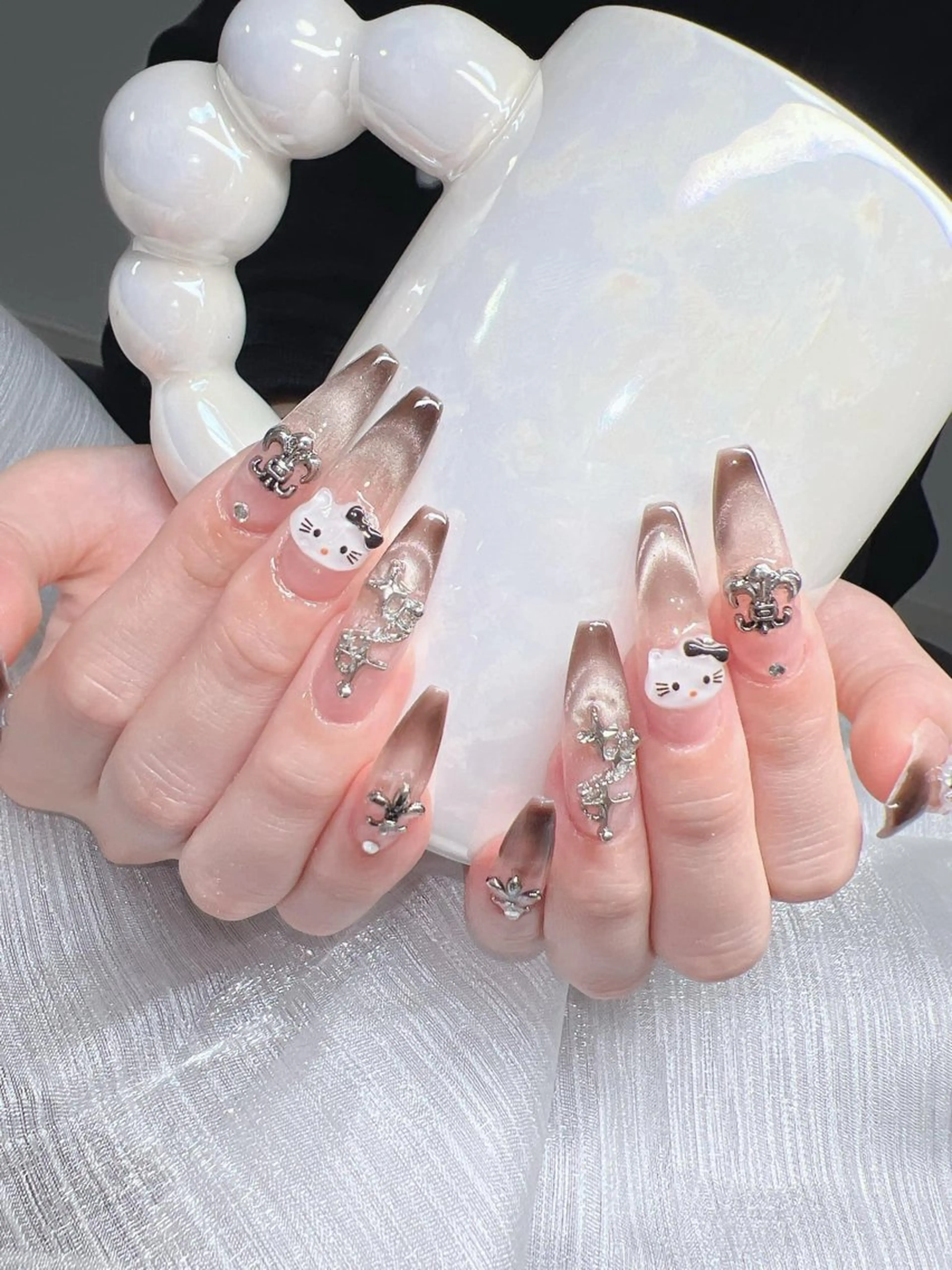 ネイル オーロラネイル チークネイル 長さ出し フットネイル フレンチネイル Lee Nails チップ長さだし専門店のネイルデザイン