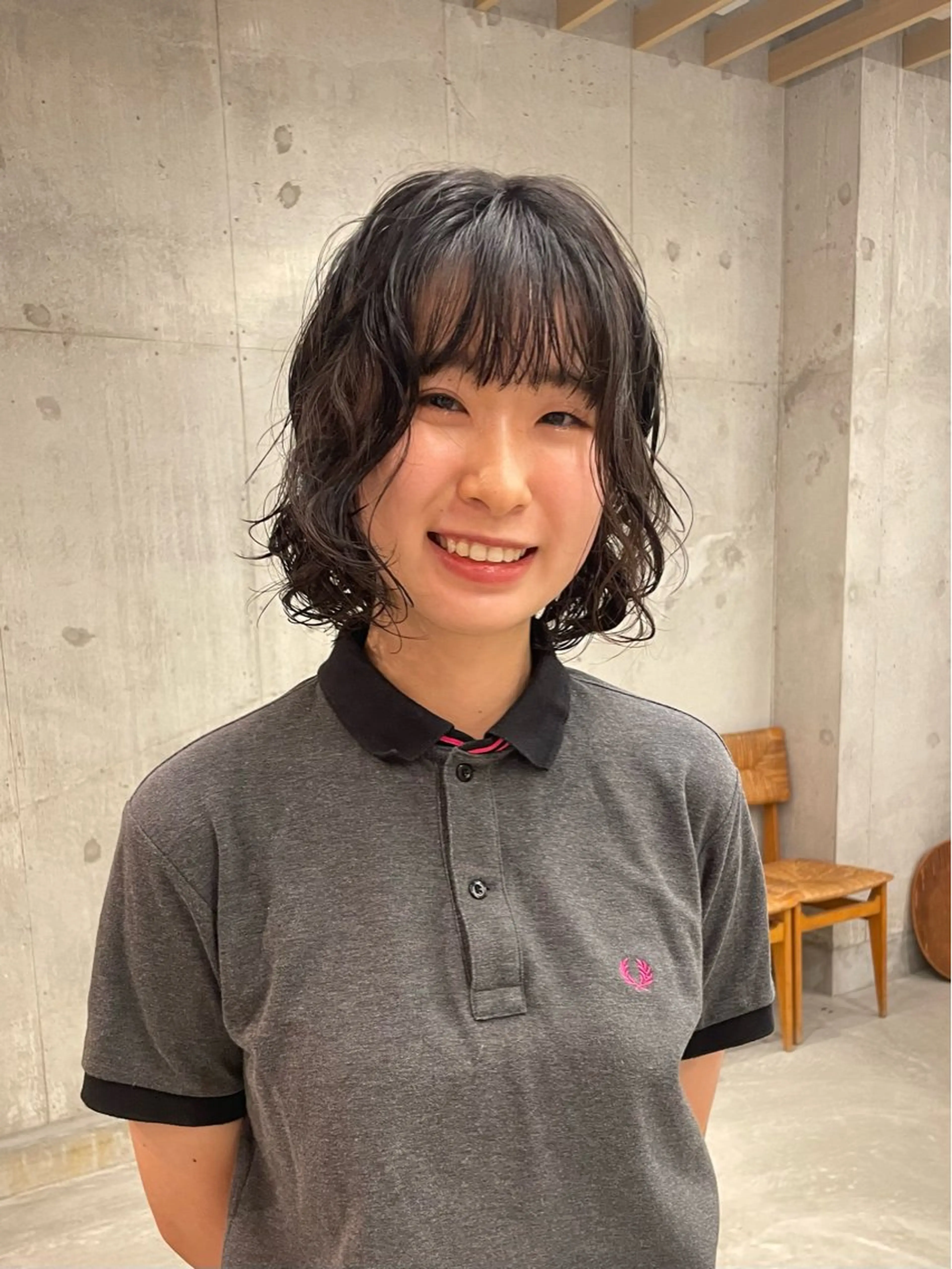 ミディアム カラー パーマ Qin shaire salon 原宿所属・🌿パーマ/ボブ/ レイヤー/Mikiのヘアスタイル