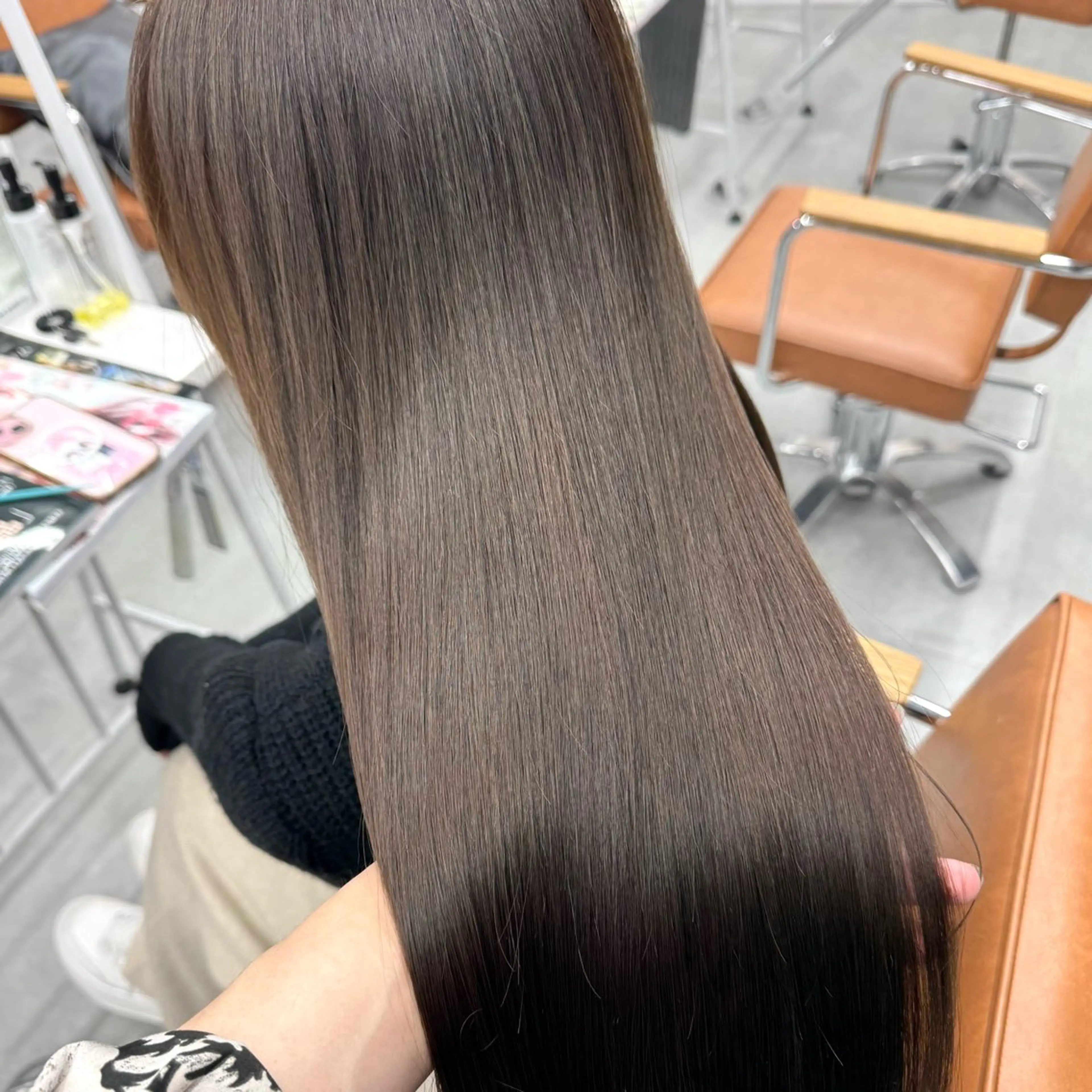 ロング カラー ヘアアレンジ ヘアカラー ブリーチなしカラー /ベージュ/安形翔のヘアスタイル