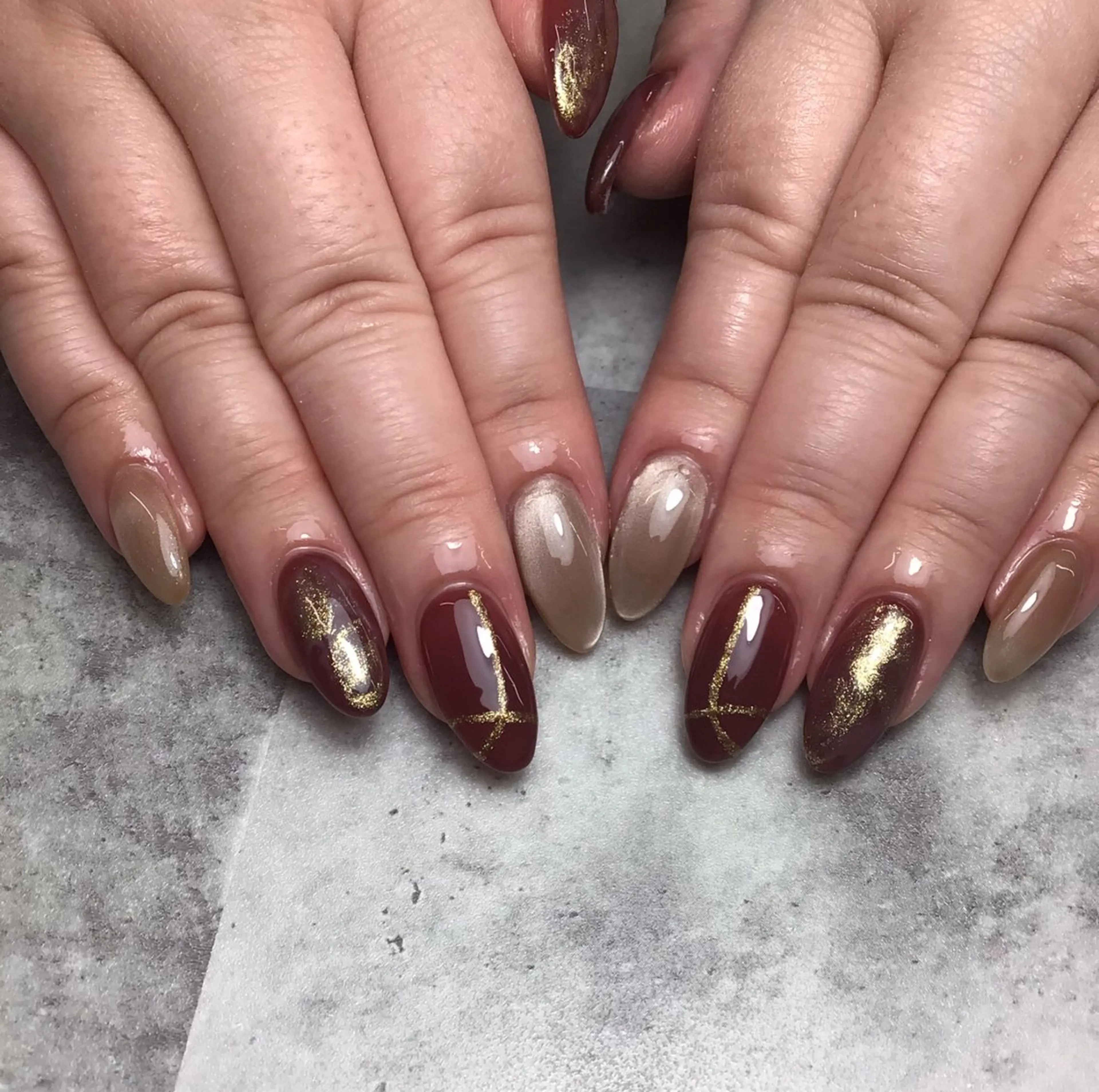 ネイル 長さ出し ジェルネイル マグネットネイル 持ち込み ワンカラーネイル Nail Day 四条烏丸店のネイルデザイン