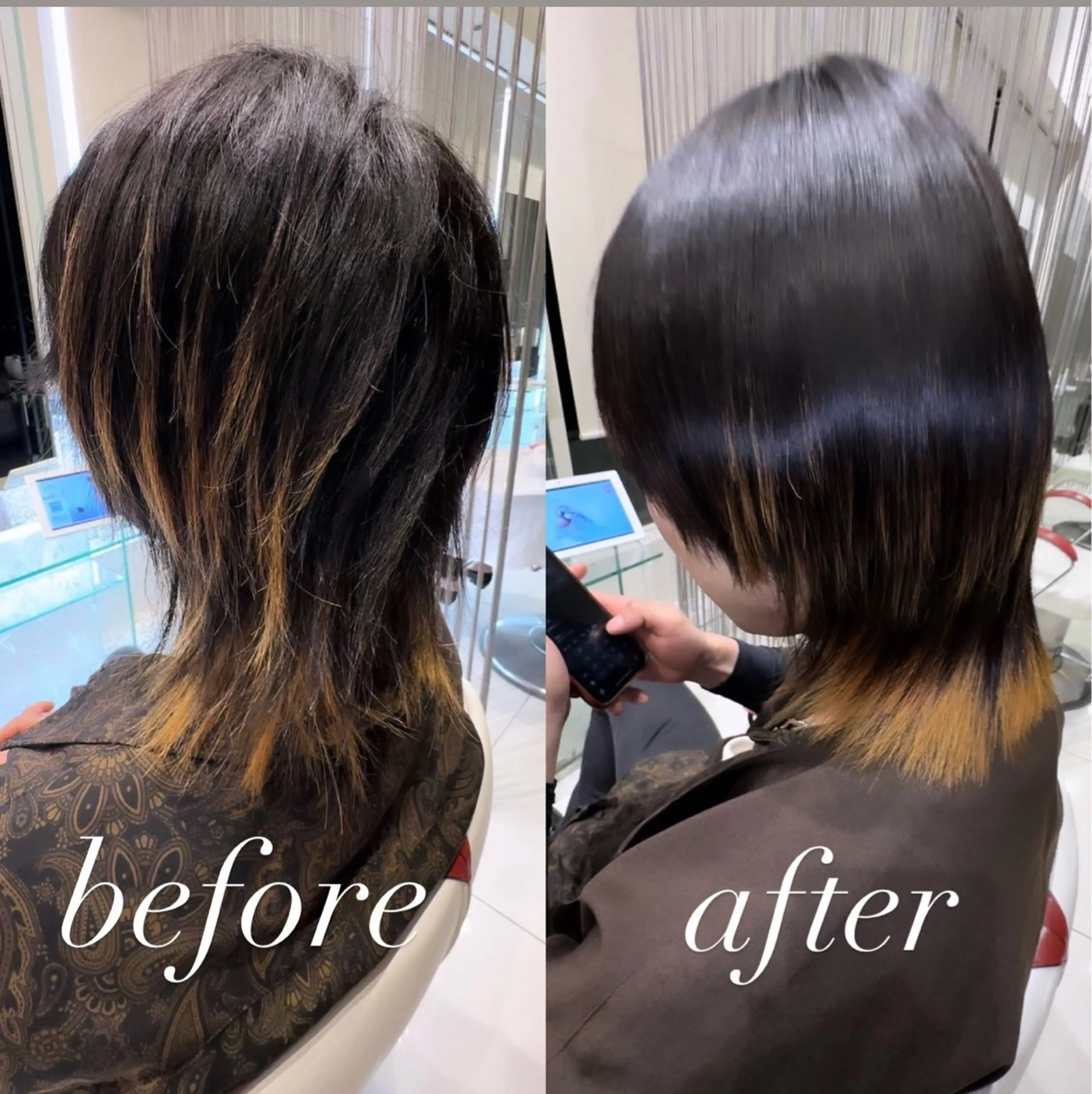 ミディアム 圧倒的美髪ストレート /森　貴大のヘアスタイル