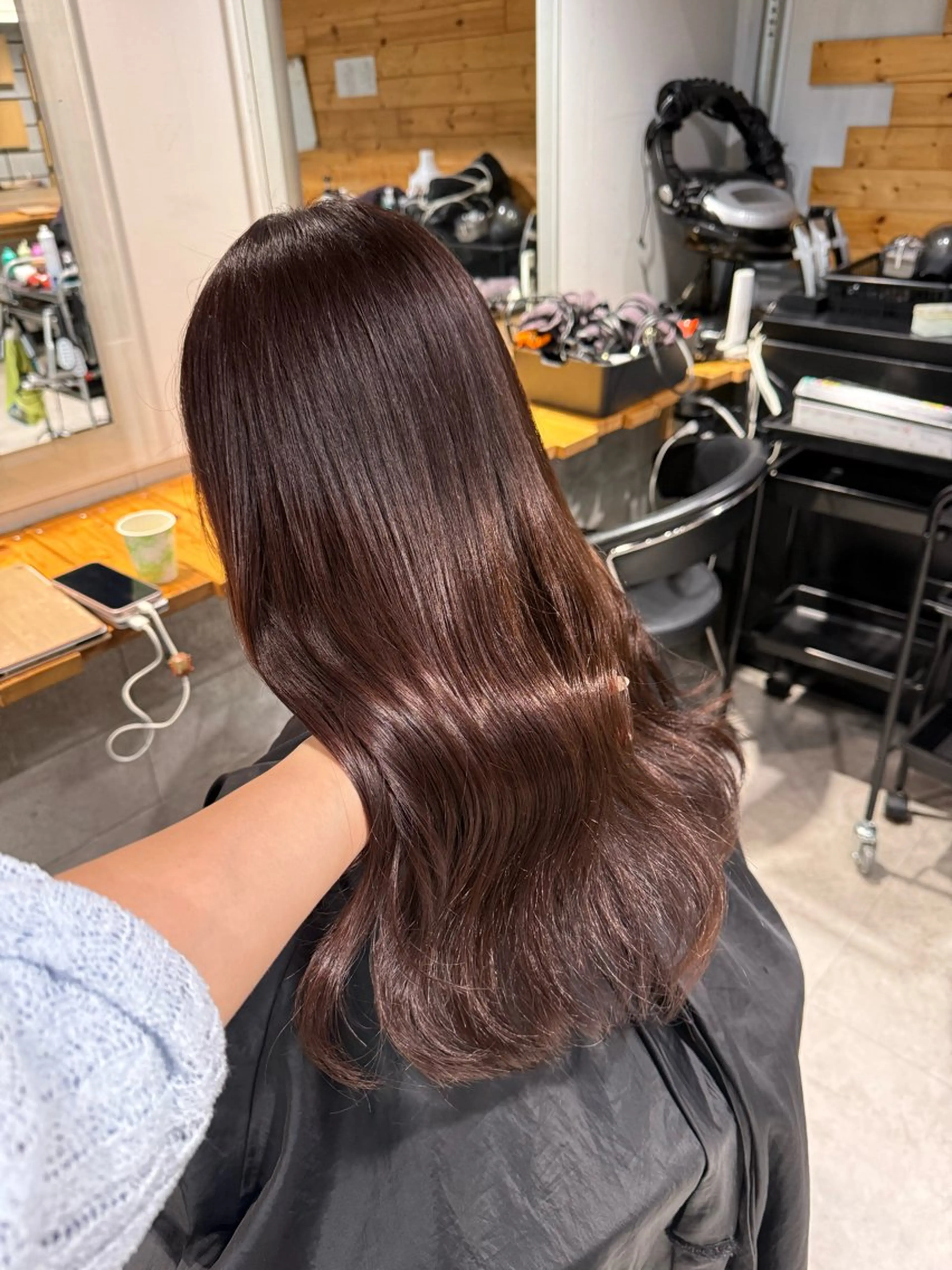 ロング カラー ヘアカラー トリートメント NANAMI🩵 大人可愛い韓国ヘアのヘアスタイル