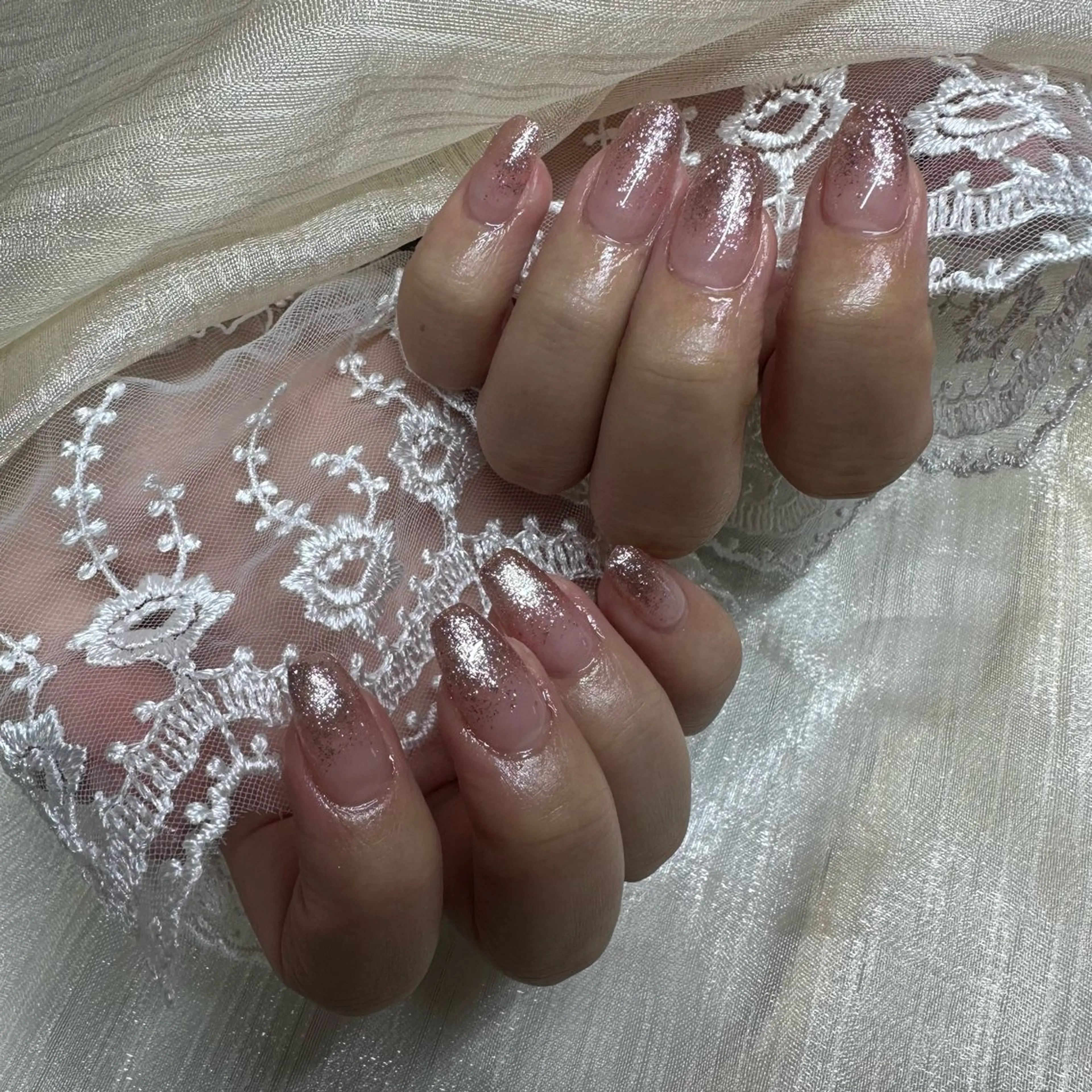ネイル ラメ(グリッター) ラメグラデーション ハンドネイル M' nailのネイルデザイン