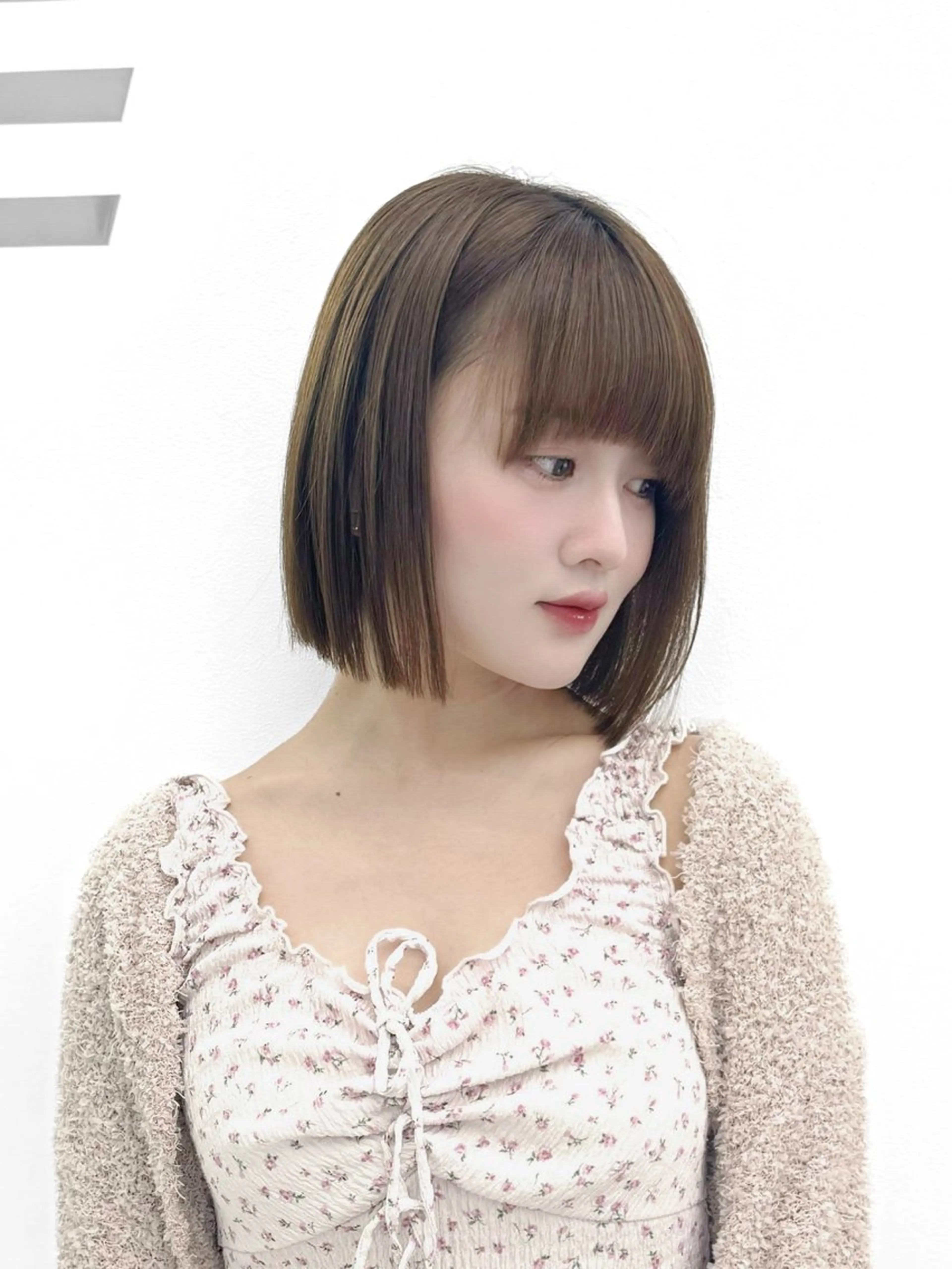 ミディアム カラー ヘアアレンジ カット ヘアカラー トリートメント ヘッドスパ ヘアセット ‎🤍韓国ボブ/ 縮毛矯正🪽‪ひかりのヘアスタイル