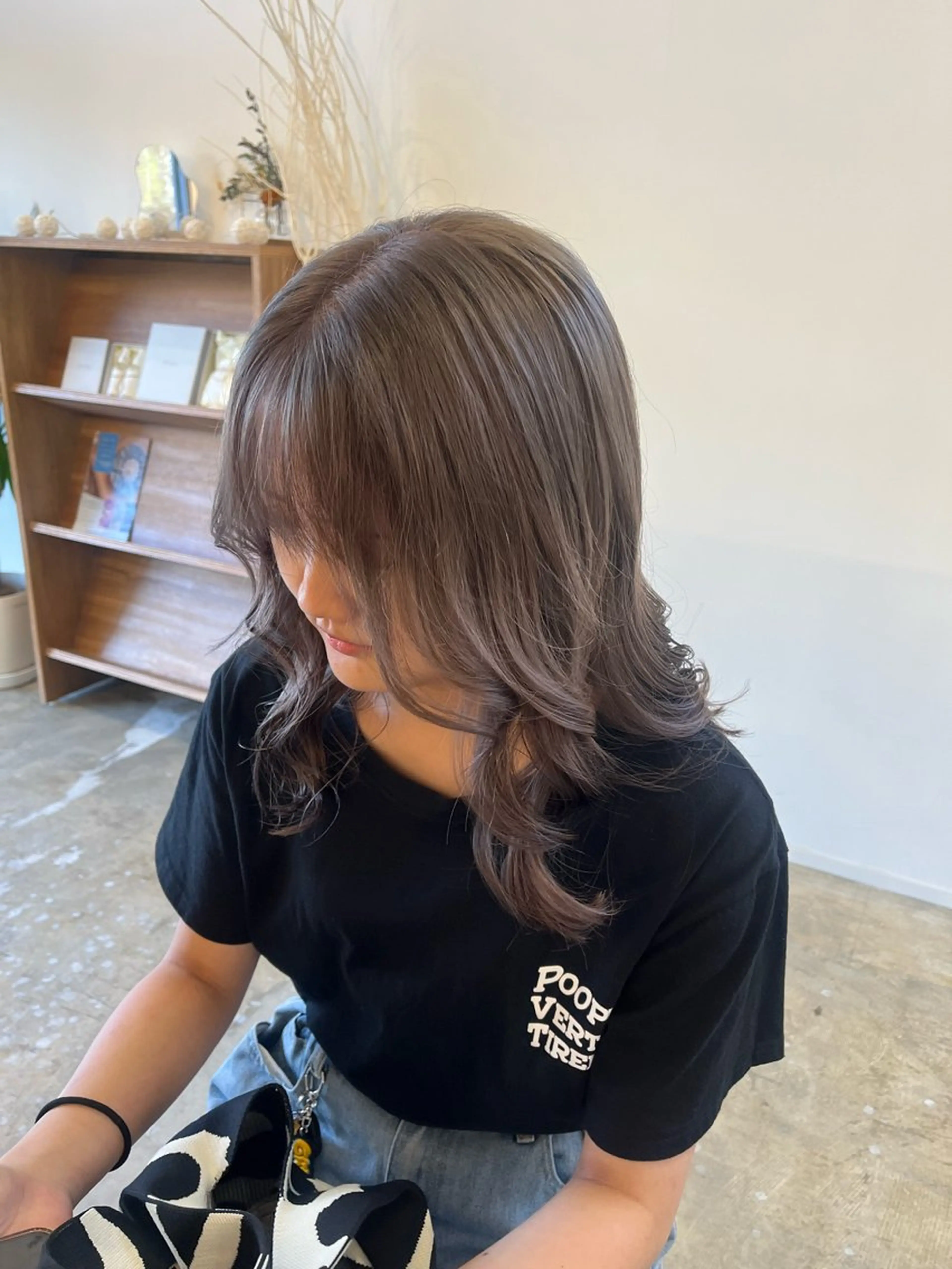 セミロング カラー カラー特化/ブリーチ 梅田中崎町/あかりのヘアスタイル